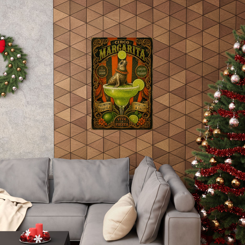 Margarita Balancing Seal Wall Art Poster 18×24 Baroque Home Office Decor Maximalist Print