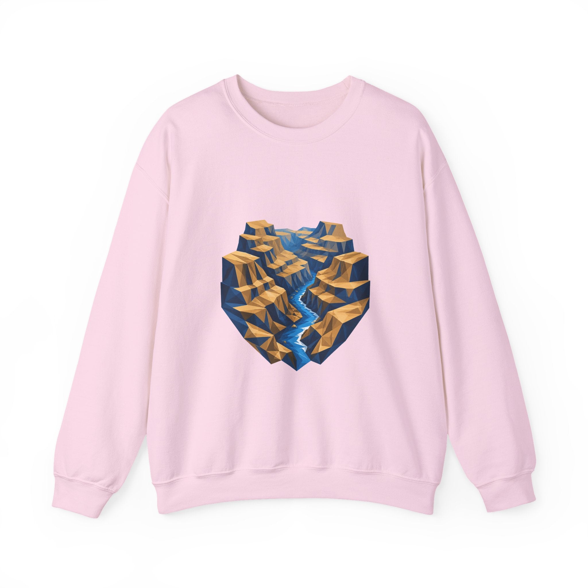 Matching Couple Sweatshirt - Lavender Fields & Canyon Matching Couple Comfort Colors Crew Geometric Art His Hers Love Gift - Design B