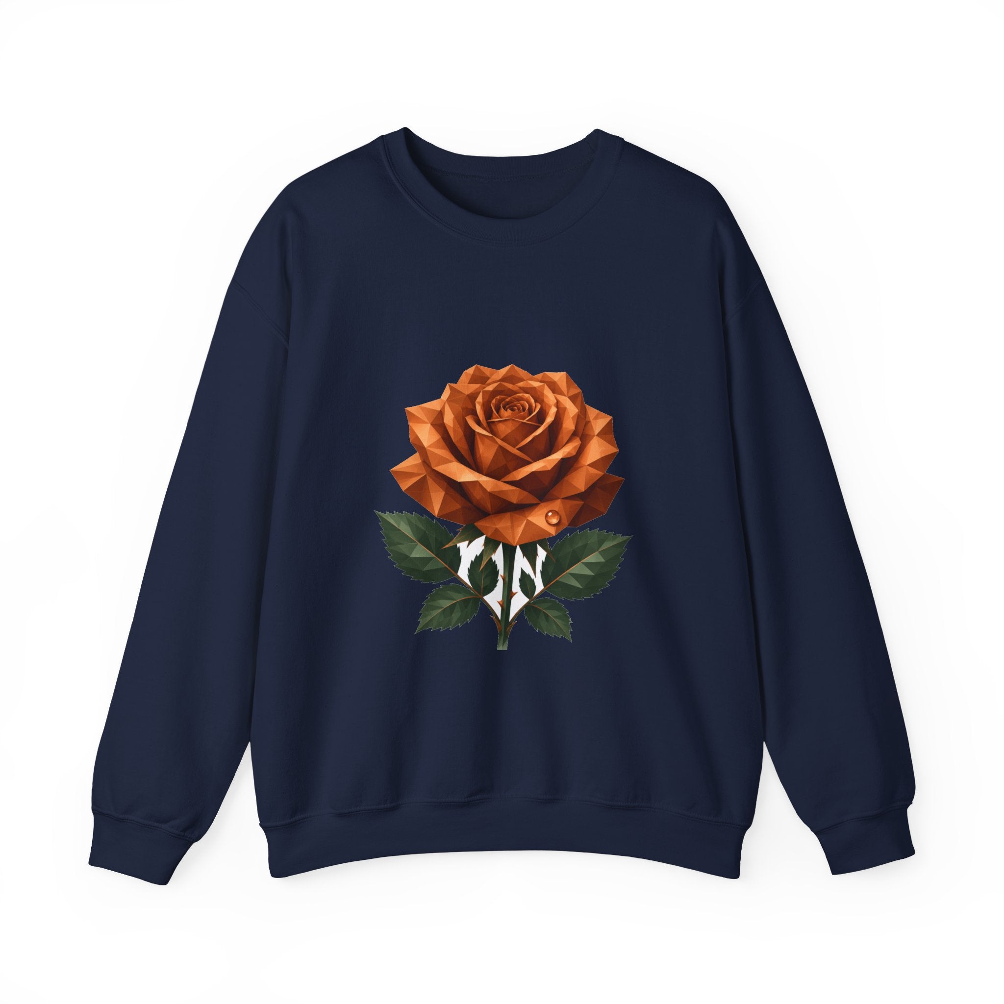 Matching Couple Sweatshirt - Rose & Thorn Matching Couple Premium Fleece Sweatshirt Geometric Art His Hers Love Gift - Design A