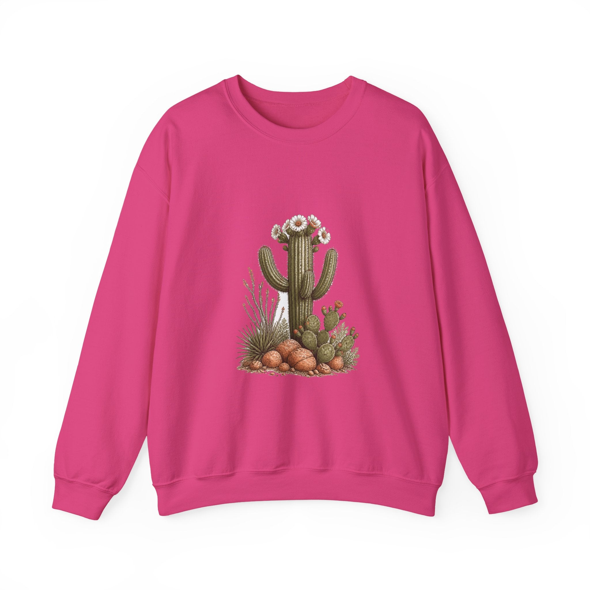 Matching Couple Sweatshirt - Desert & Rainforest Matching Couple Crewneck Sweatshirt Hand-Drawn Art His Hers Best Friend Gift - Design A