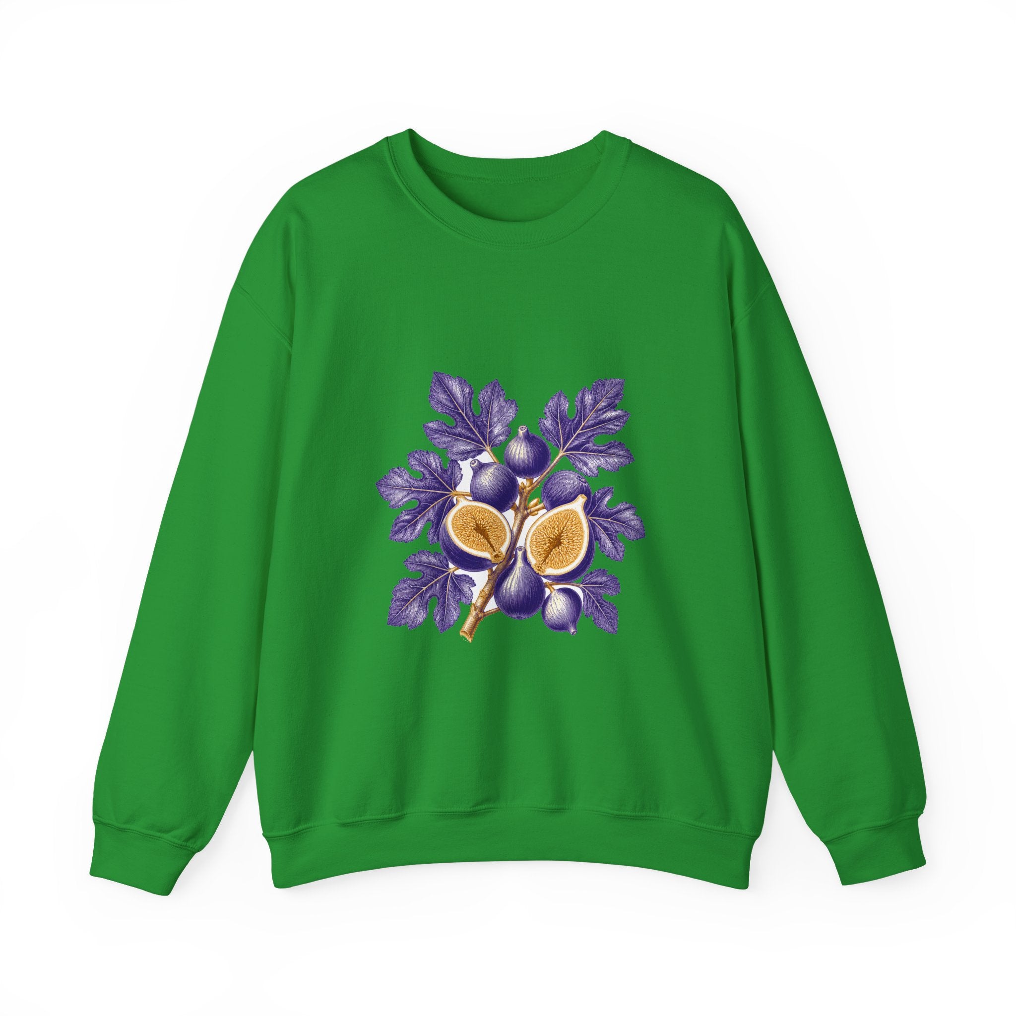 Matching Couple Sweatshirt - Olive Branch & Fig Matching Couple Premium Fleece Sweatshirt Vintage Art His Hers Honeymoon Gift - Design B