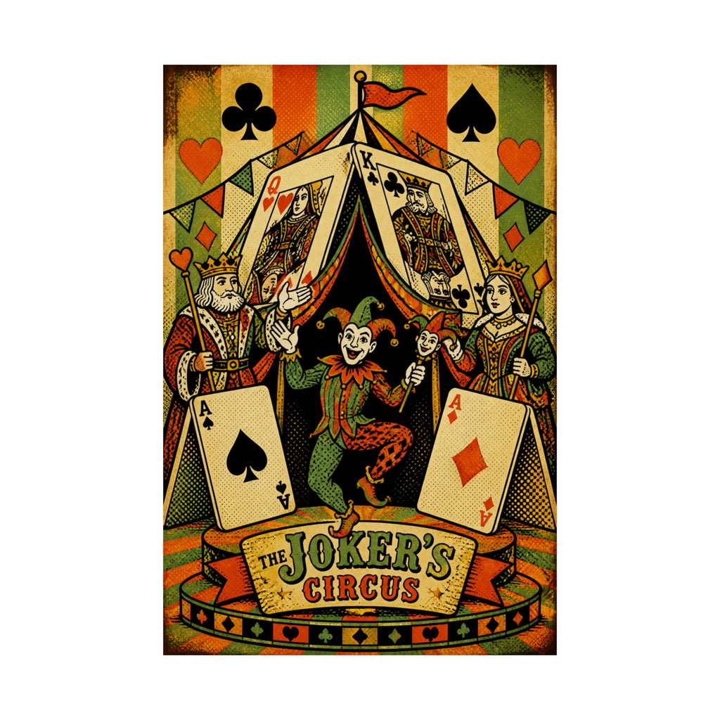 Playing Cards Tent Wall Art Poster 18×24 Pop Art Living Room Decor Maximalist Print