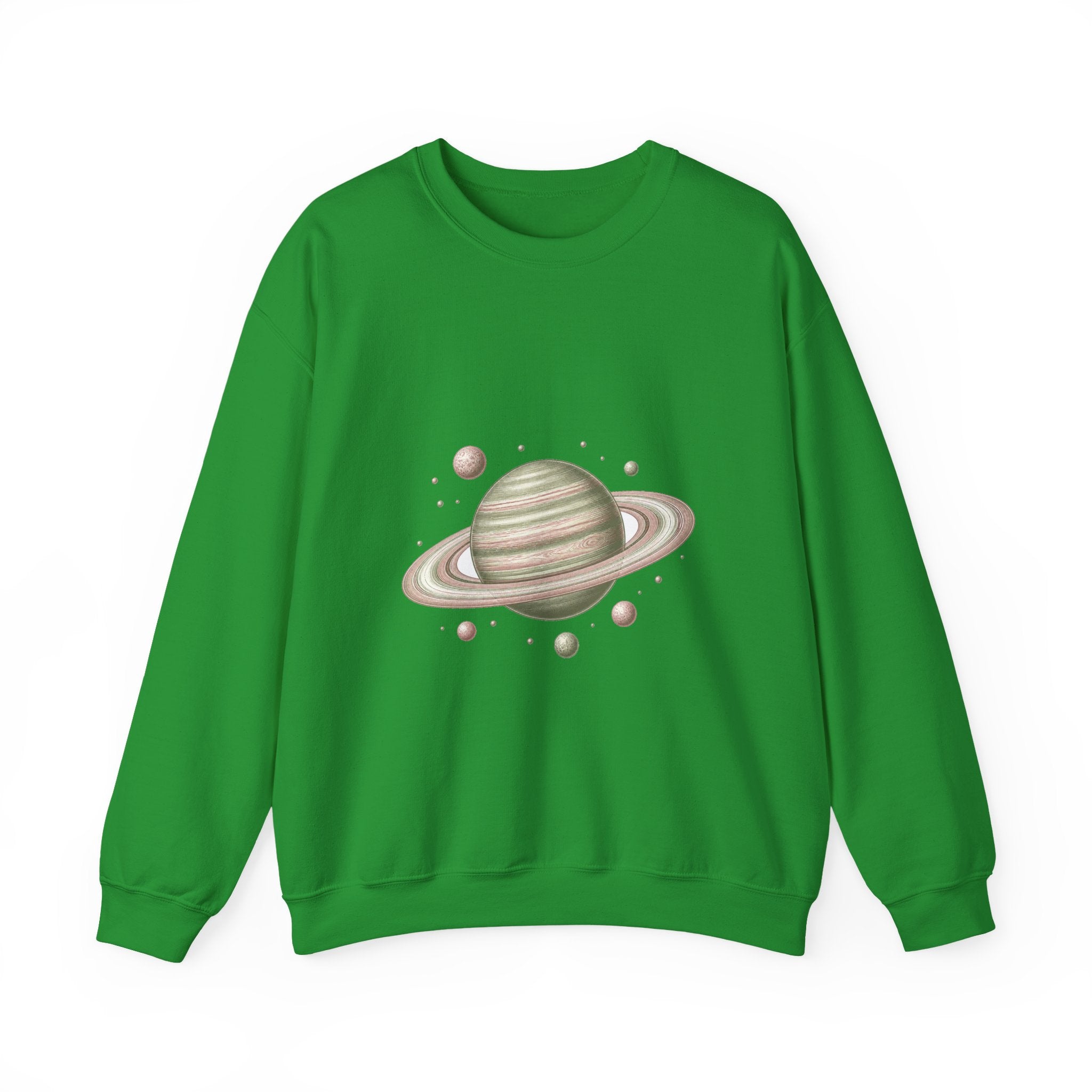 Matching Couple Sweatshirt - Saturn & Jupiter Matching Couple Premium Fleece Sweatshirt Vintage Art His Hers Honeymoon Gift - Design A