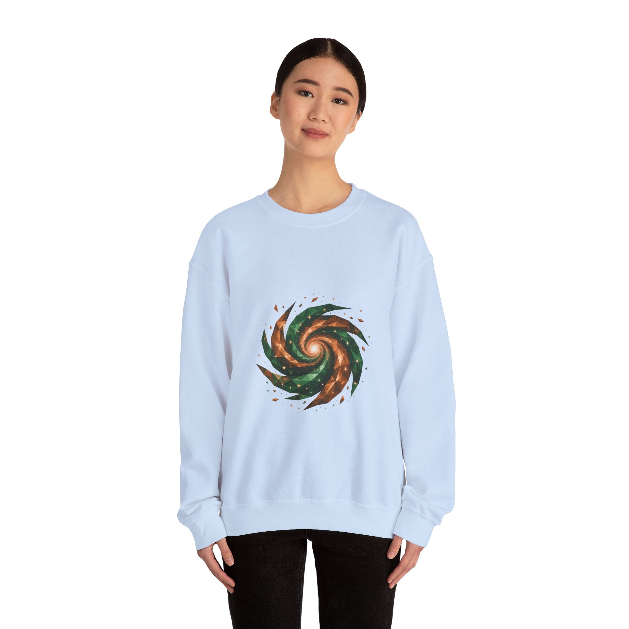 Matching Couple Sweatshirt - Galaxy & Supernova Matching Couple Crewneck Sweatshirt Geometric Art His Hers Couple Gift - Design A