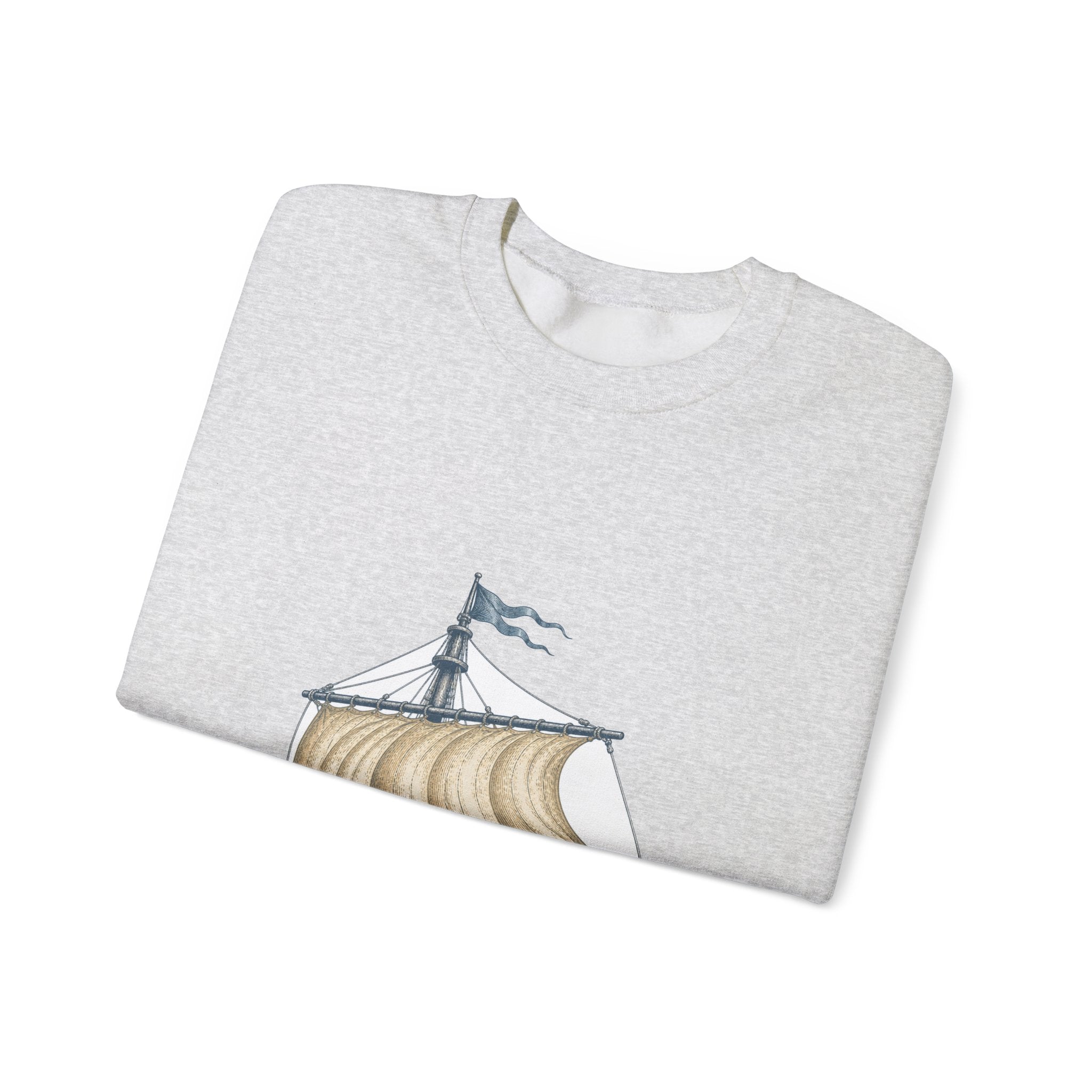 Matching Couple Sweatshirt - Anchor & Sail Matching Couple Premium Fleece Sweatshirt Vintage Art His Hers Honeymoon Gift - Design B