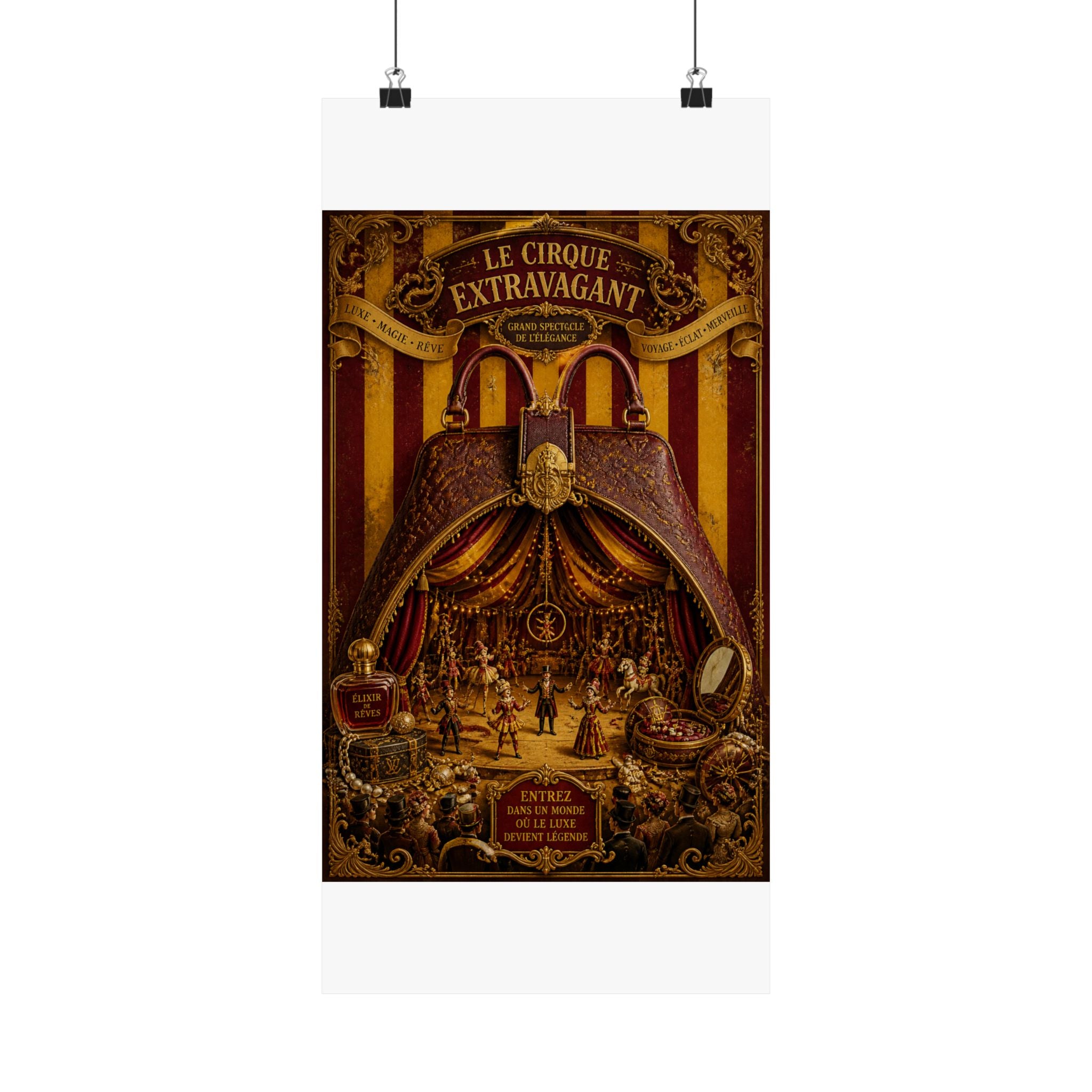Handbag Big Top Wall Art Poster 24×36 Baroque Studio Decor Maximalist Print