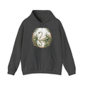 Matching Couple Sweatshirt - Raven & Swan Matching Couple Hooded Sweatshirt Vintage Art His Hers Wedding Gift - Design B