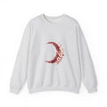Matching Couple Sweatshirt - Waxing & Waning Moon Matching Couple Premium Fleece Sweatshirt Watercolor Art His Hers Birthday Gift - Design A