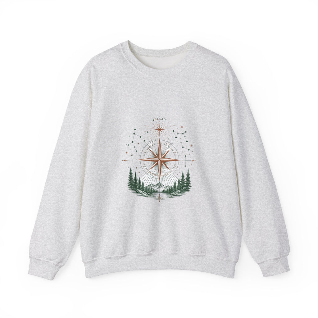 Matching Couple Sweatshirt - Shooting Star & North Star Matching Couple Comfort Colors Crew Hand-Drawn Art His Hers Anniversary Gift - Design B
