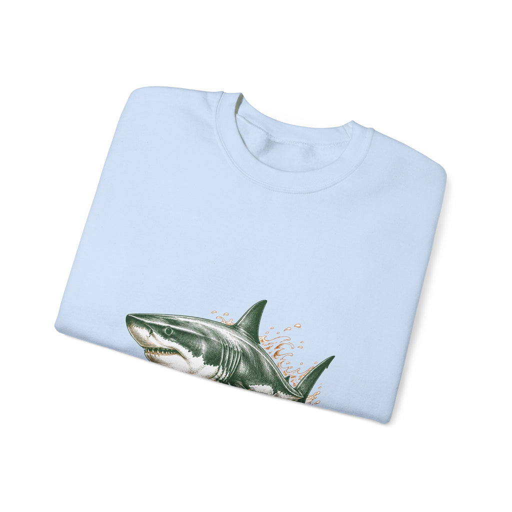 Matching Couple Sweatshirt - Shark & Dolphin Matching Couple Crewneck Sweatshirt Hand-Drawn Art His Hers Best Friend Gift - Design A