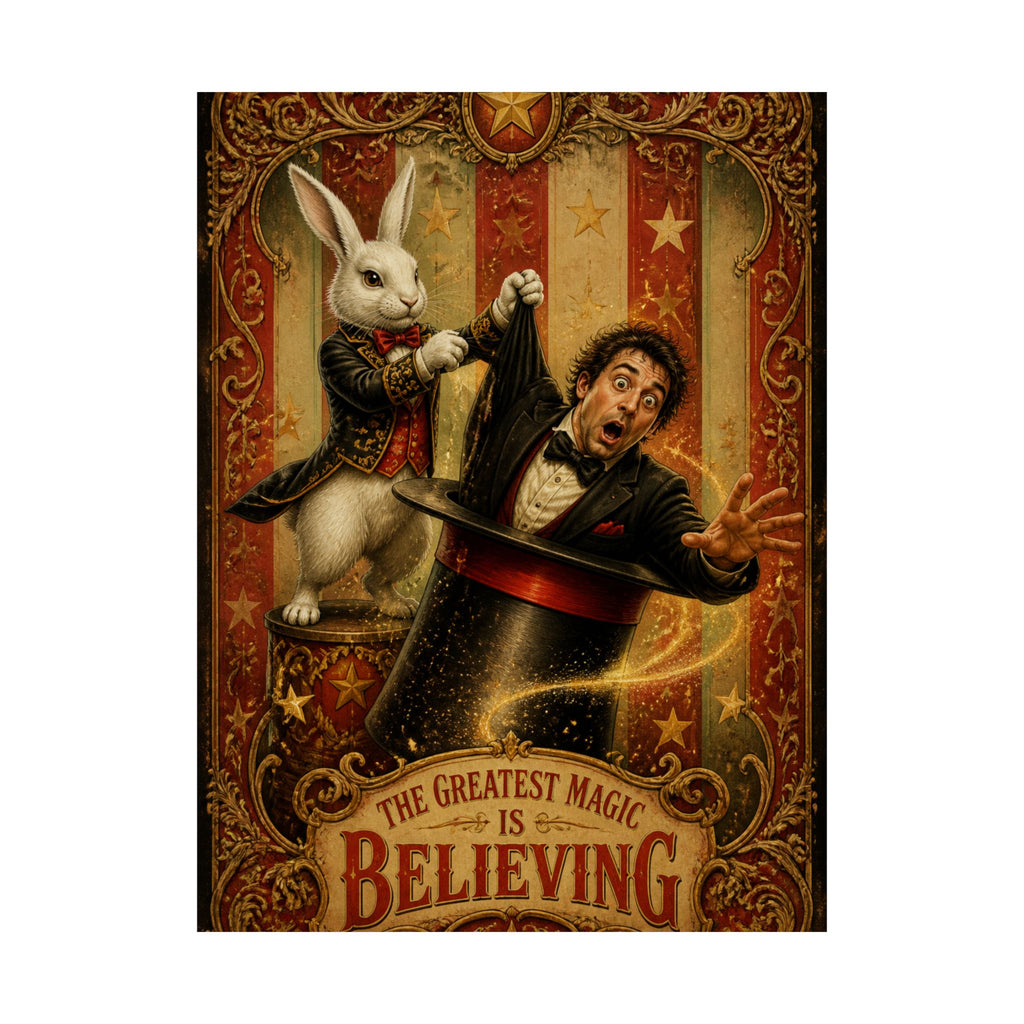 Magic Hat Rabbit Wall Art Poster 18×24 Baroque Home Office Decor Maximalist Print