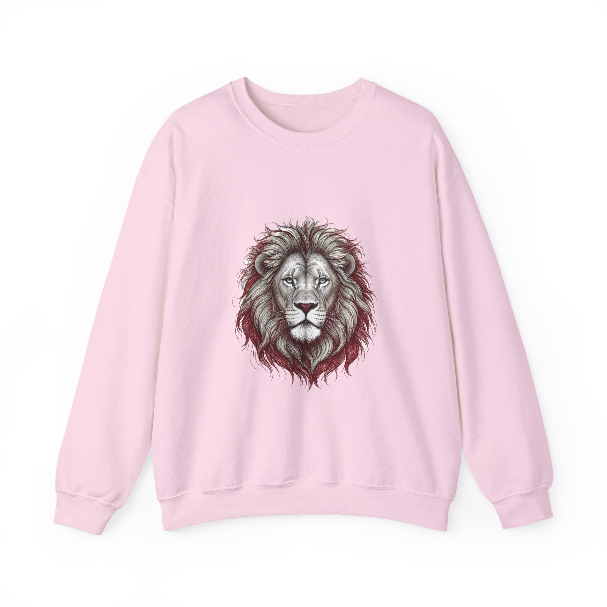 Matching Couple Sweatshirt - Lion & Lamb Matching Couple Crewneck Sweatshirt Hand-Drawn Art His Hers Best Friend Gift - Design A