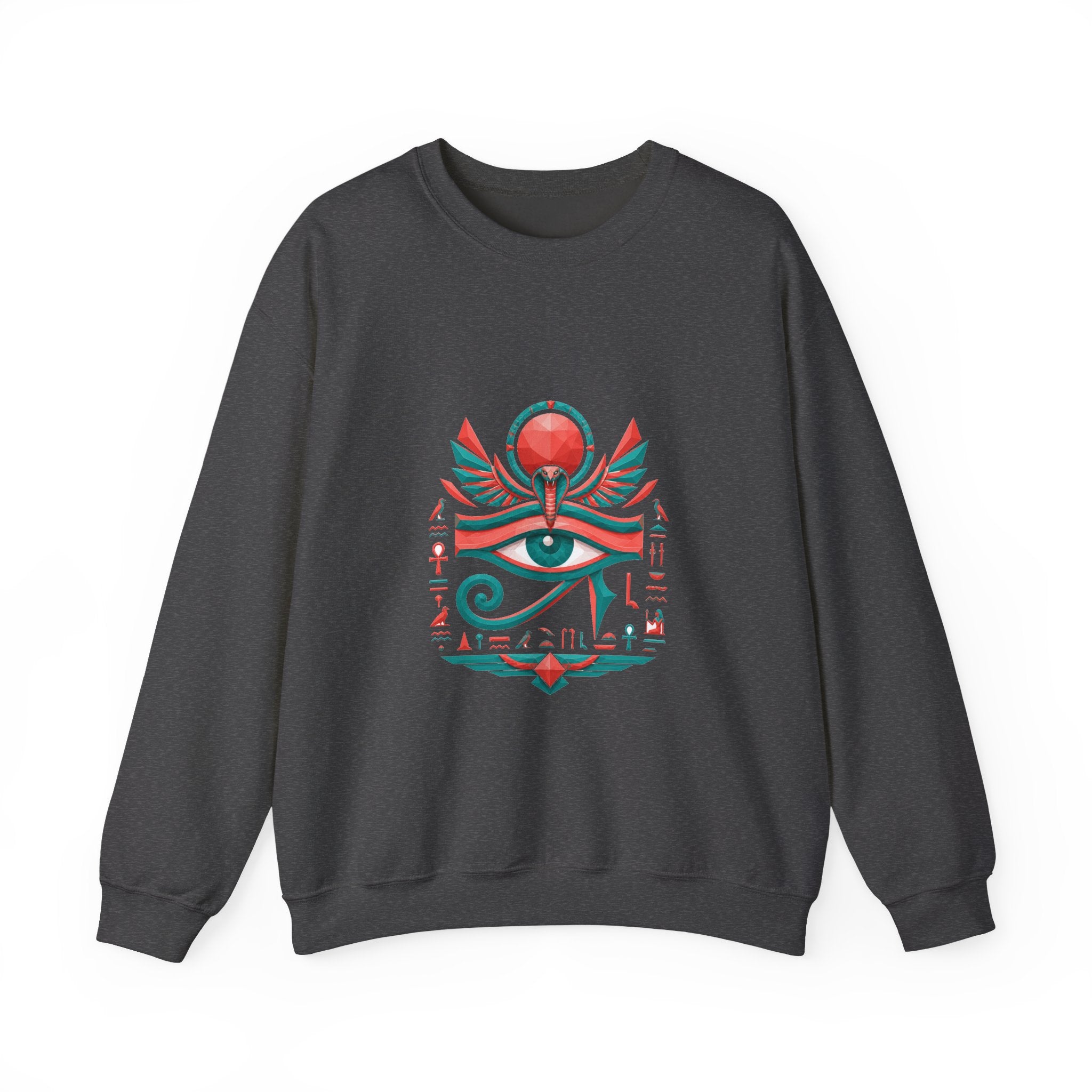 Matching Couple Sweatshirt - Eye of Ra & Horus Matching Couple Comfort Colors Crew Geometric Art His Hers Love Gift - Design A