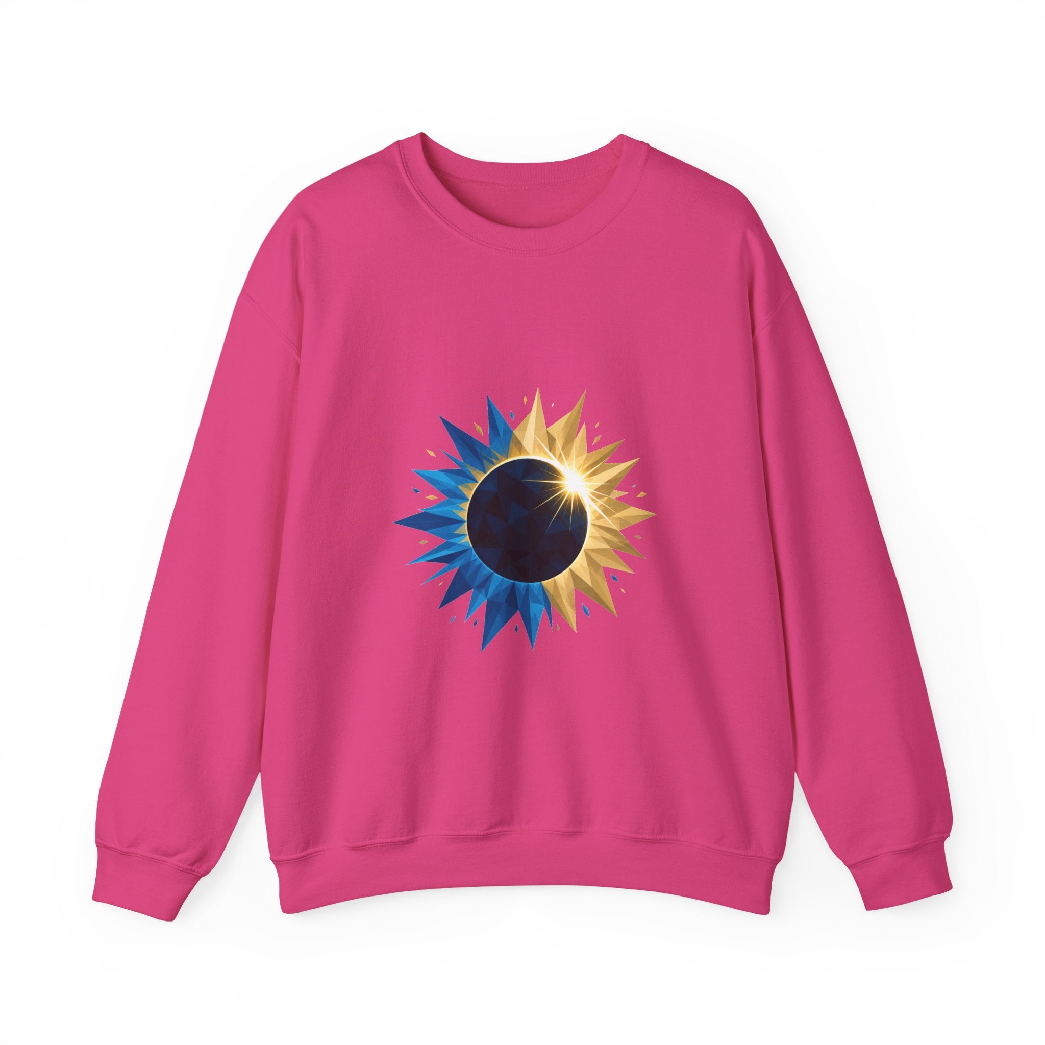 Matching Couple Sweatshirt - Solar & Lunar Eclipse Matching Couple Crewneck Sweatshirt Geometric Art His Hers Couple Gift - Design A