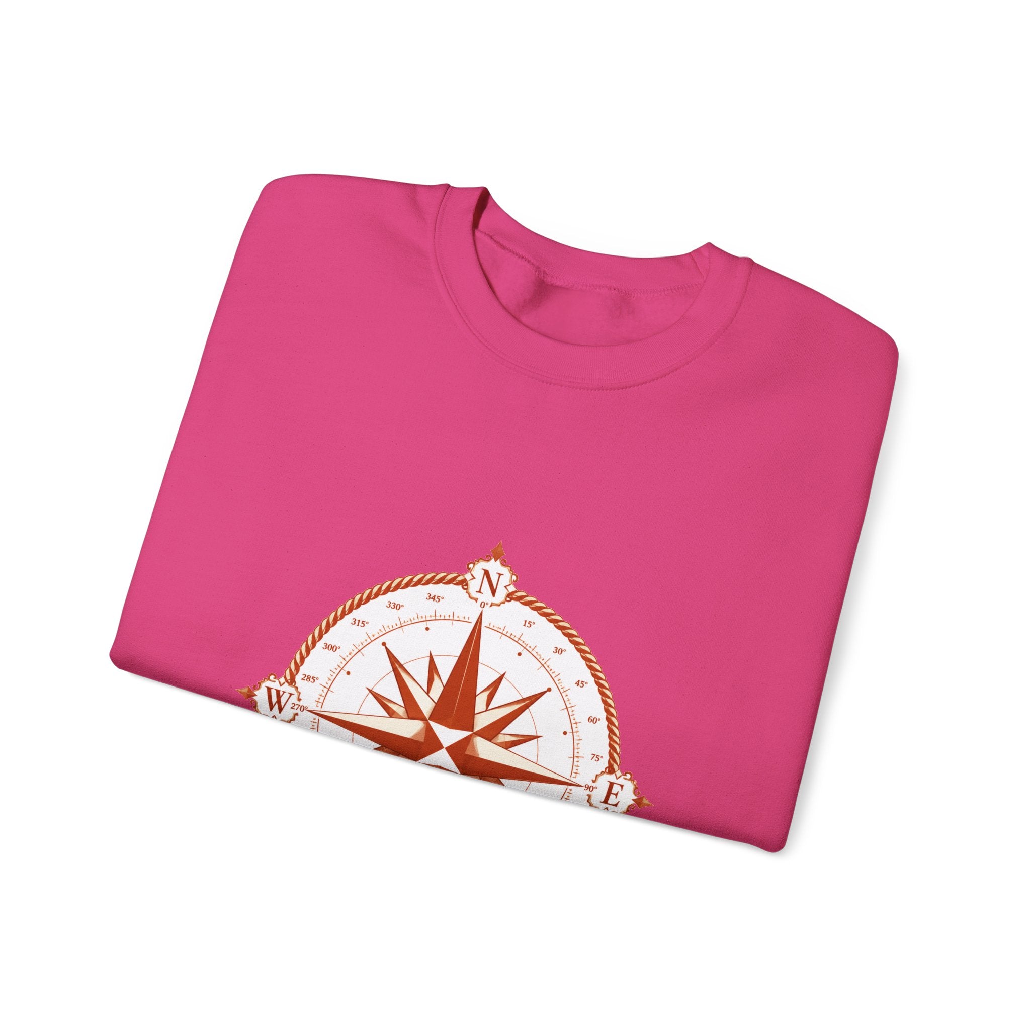 Matching Couple Sweatshirt - Compass North & South Matching Couple Comfort Colors Crew Geometric Art His Hers Love Gift - Design A