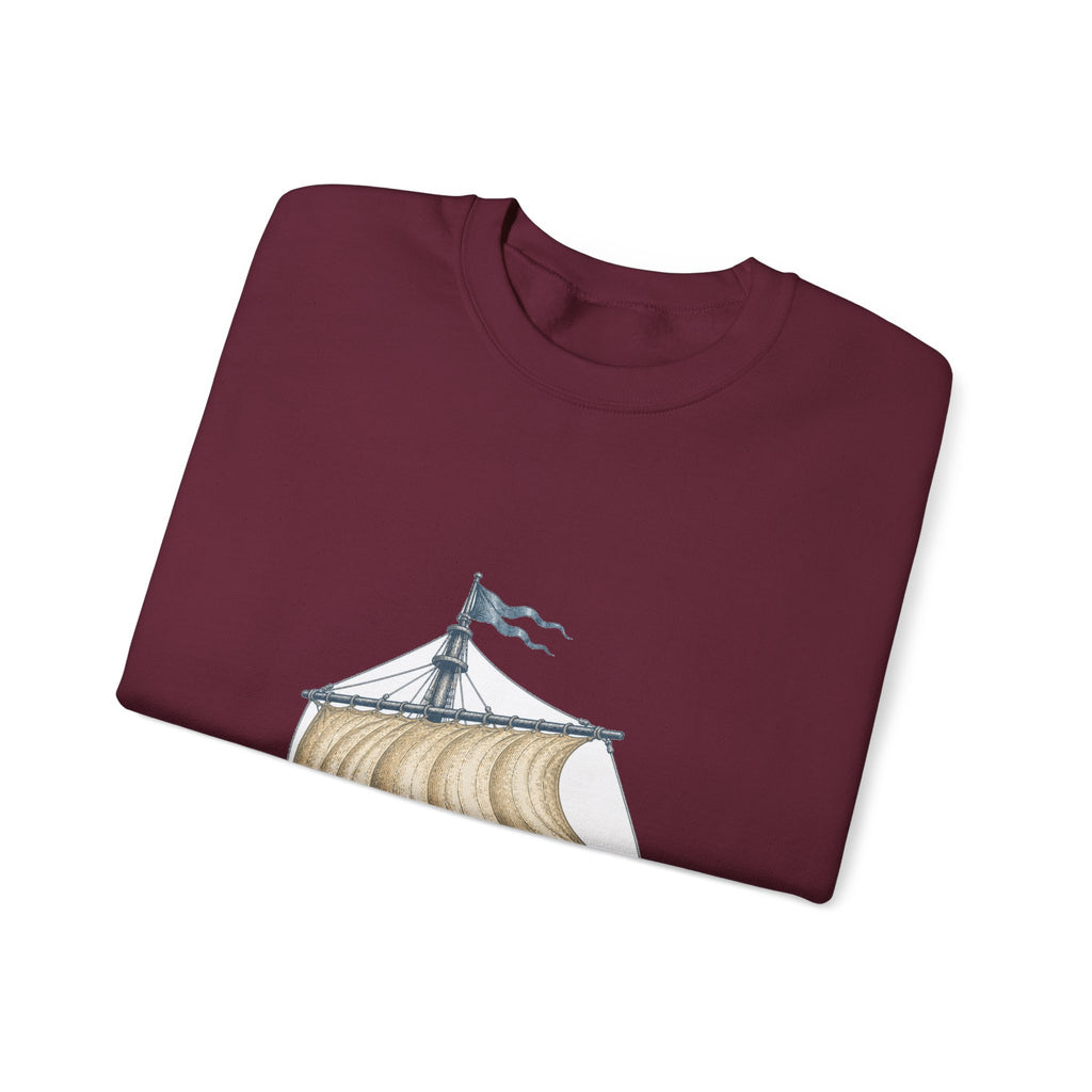 Matching Couple Sweatshirt - Anchor & Sail Matching Couple Premium Fleece Sweatshirt Vintage Art His Hers Honeymoon Gift - Design B