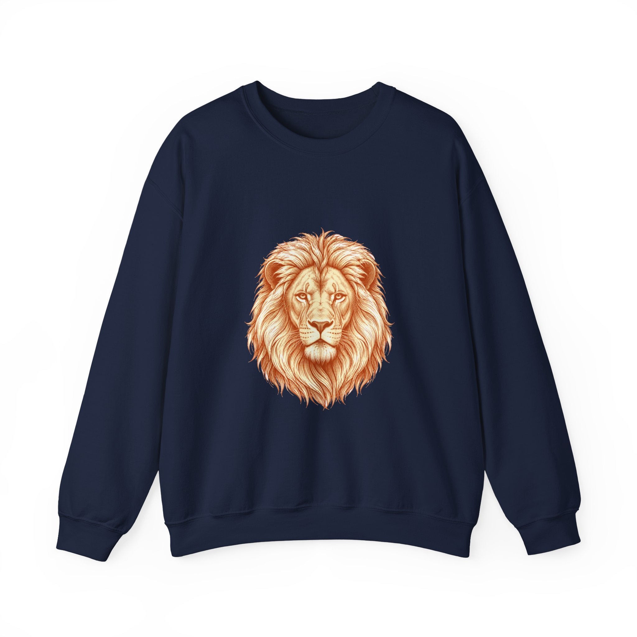 Matching Couple Sweatshirt - Lion & Lamb Matching Couple Comfort Colors Crew Hand-Drawn Art His Hers Anniversary Gift - Design A