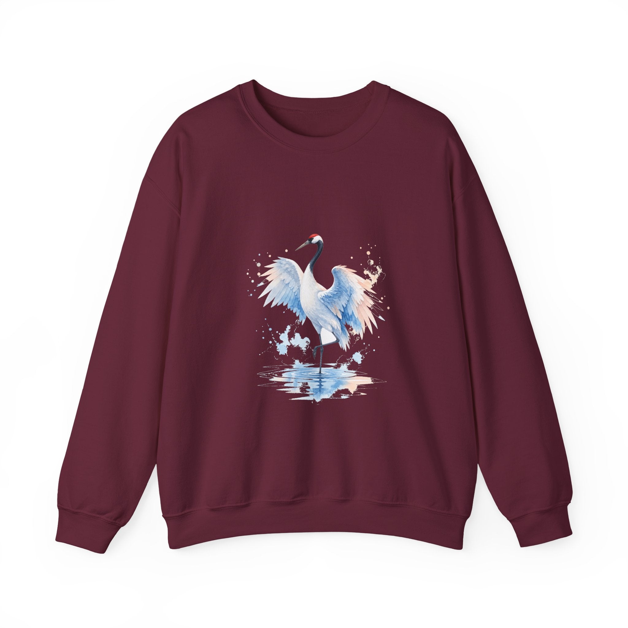 Matching Couple Sweatshirt - Tiger & Crane Matching Couple Comfort Colors Crew Watercolor Art His Hers Birthday Gift - Design B