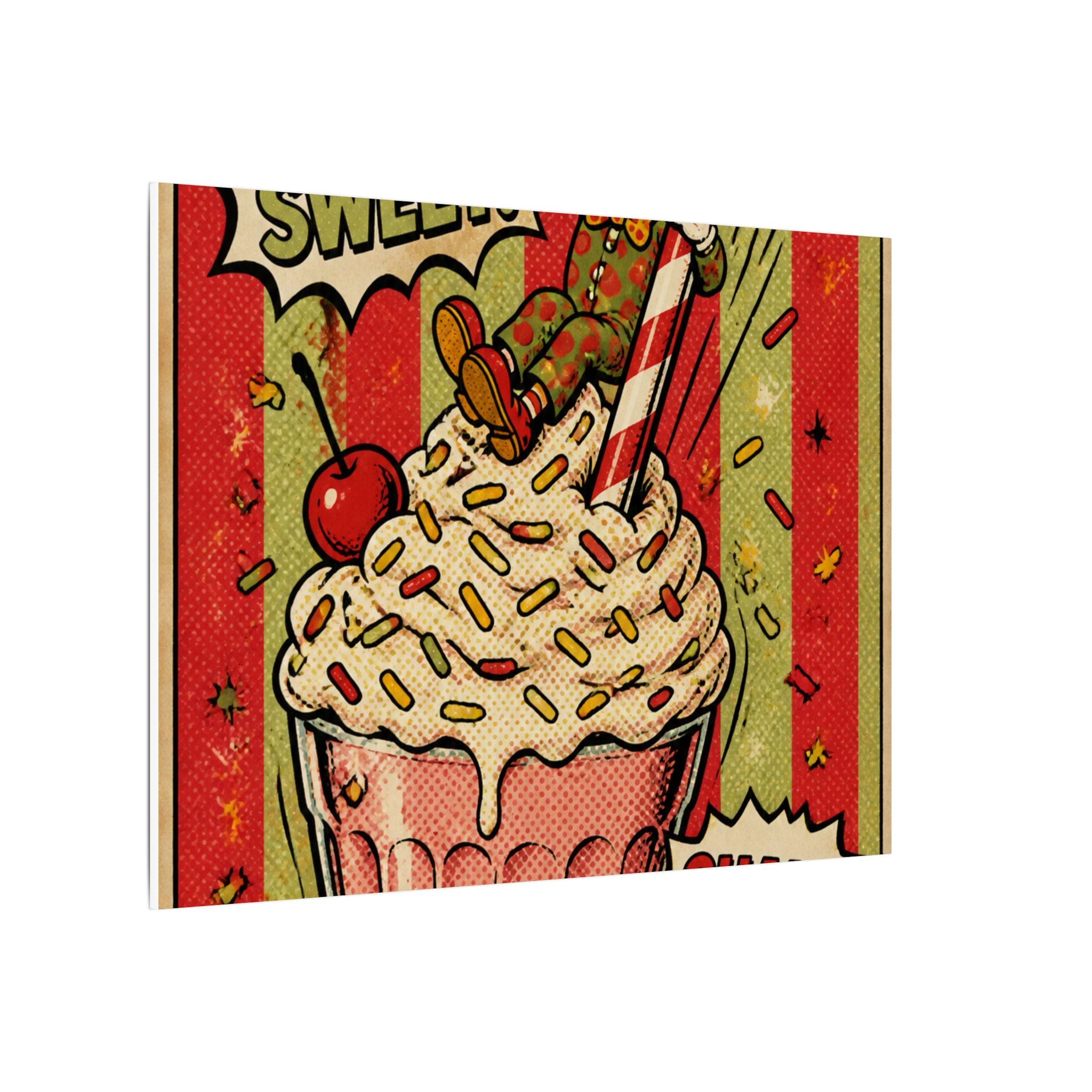Milkshake Slide Clown Wall Art Canvas 16×20 Pop Art Living Room Decor Maximalist Print