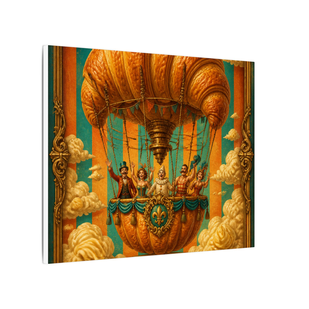 Croissant Hot Air Balloon Wall Art Canvas 24×36 Baroque Studio Decor Maximalist Print