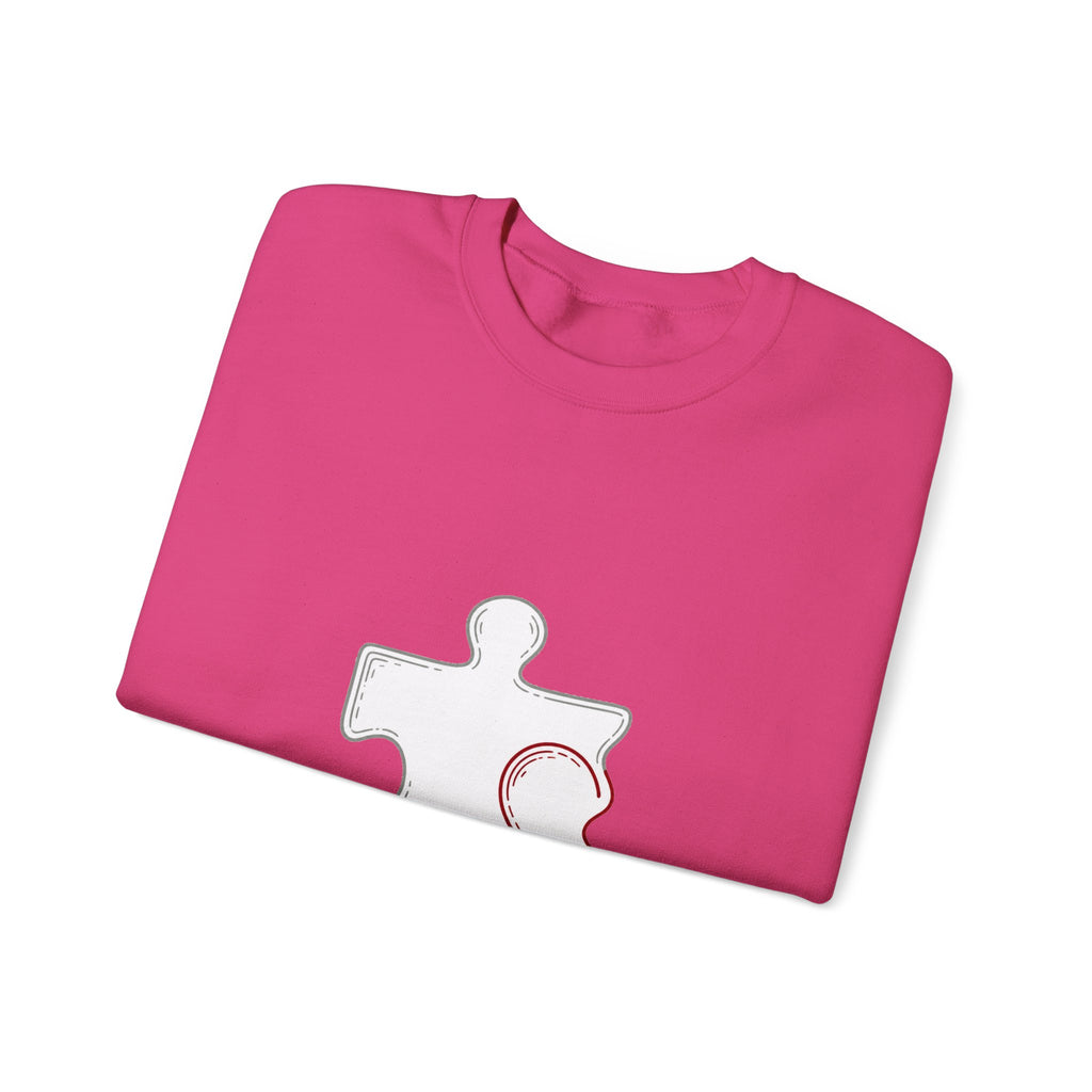 Matching Couple Sweatshirt - Puzzle Pieces Matching Couple Comfort Colors Crew Minimalist Art His Hers Christmas Gift - Design A