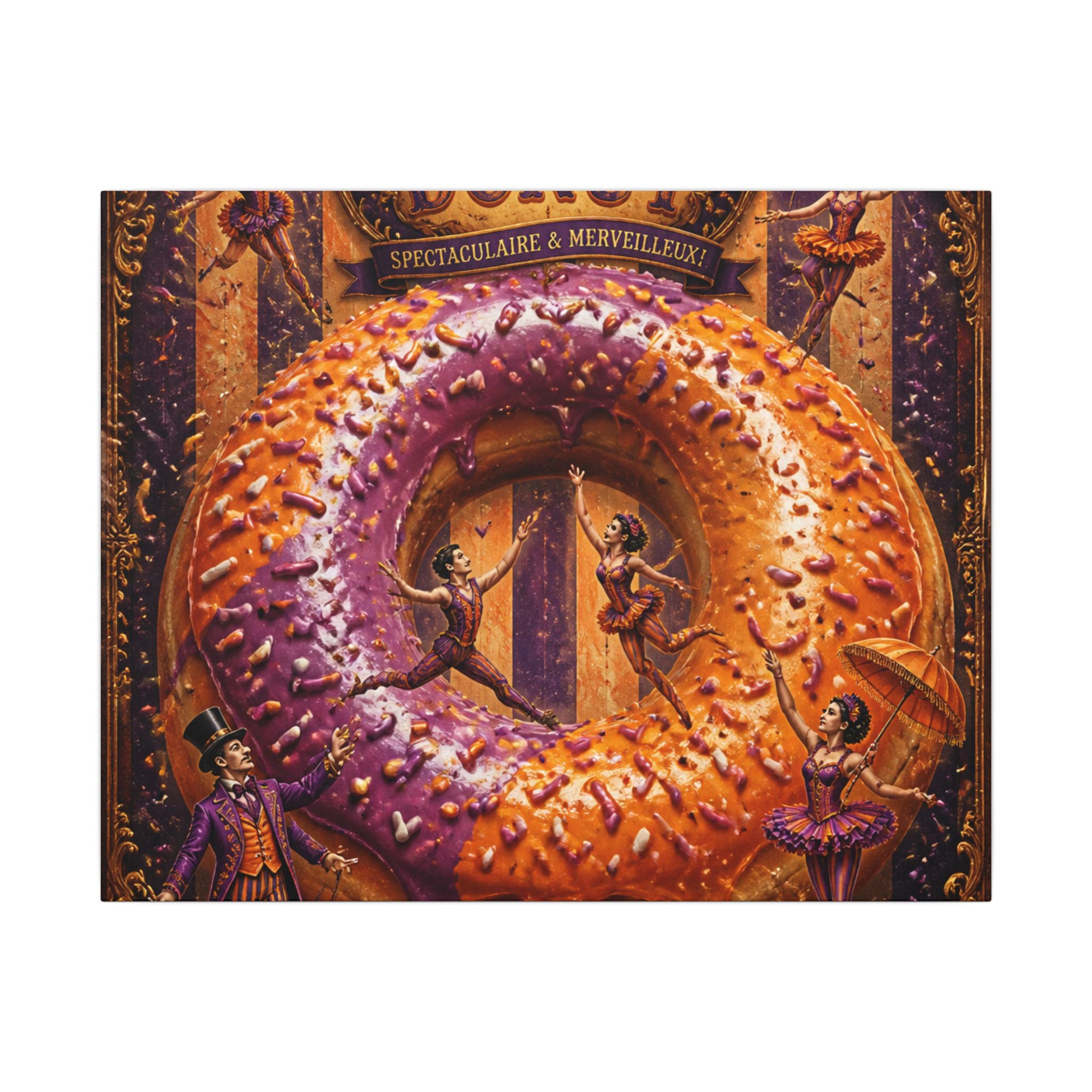 Donut Circus Ring Wall Art Canvas 24×36 Baroque Studio Decor Maximalist Print