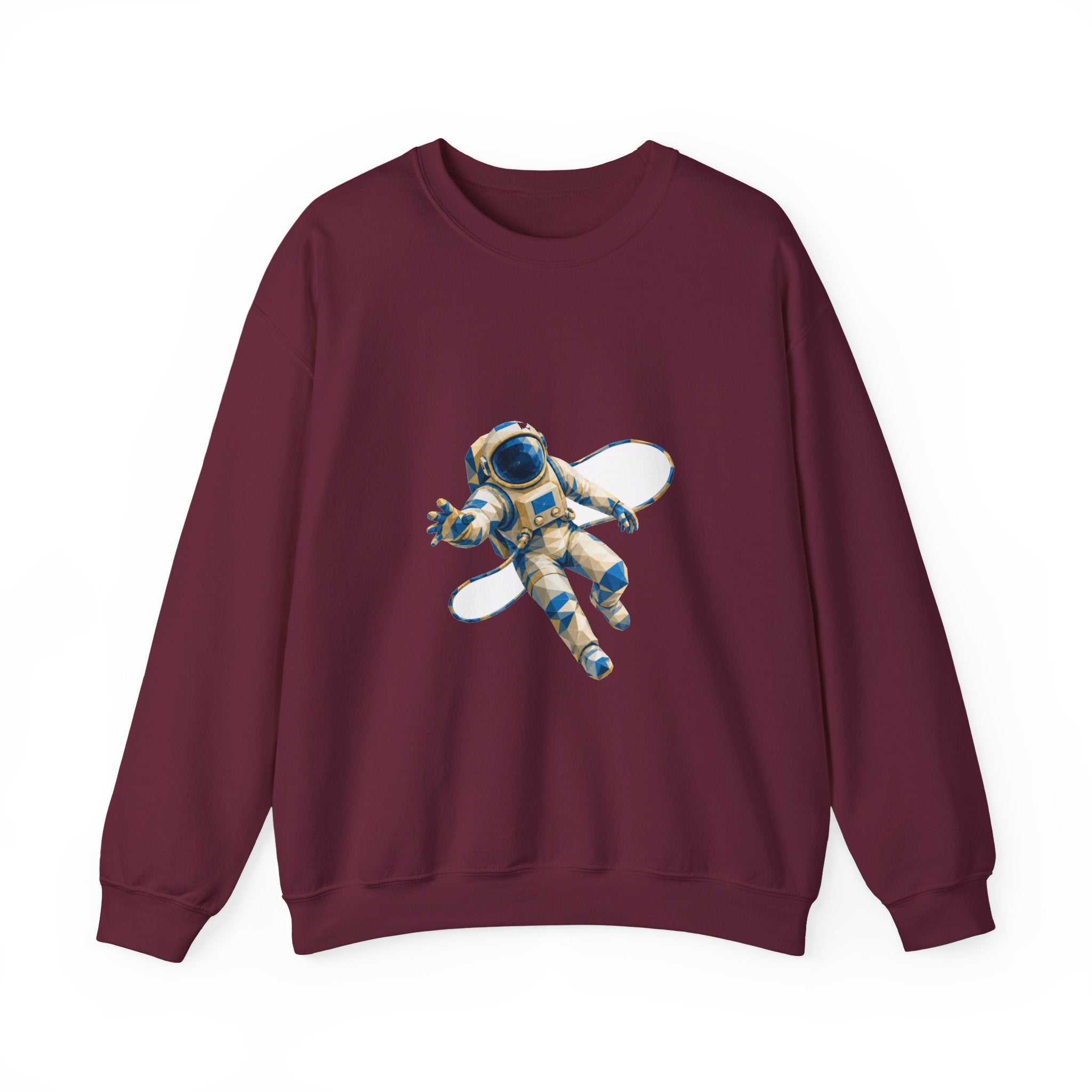 Matching Couple Sweatshirt - Astronaut & Planet Matching Couple Premium Fleece Sweatshirt Geometric Art His Hers Love Gift - Design A