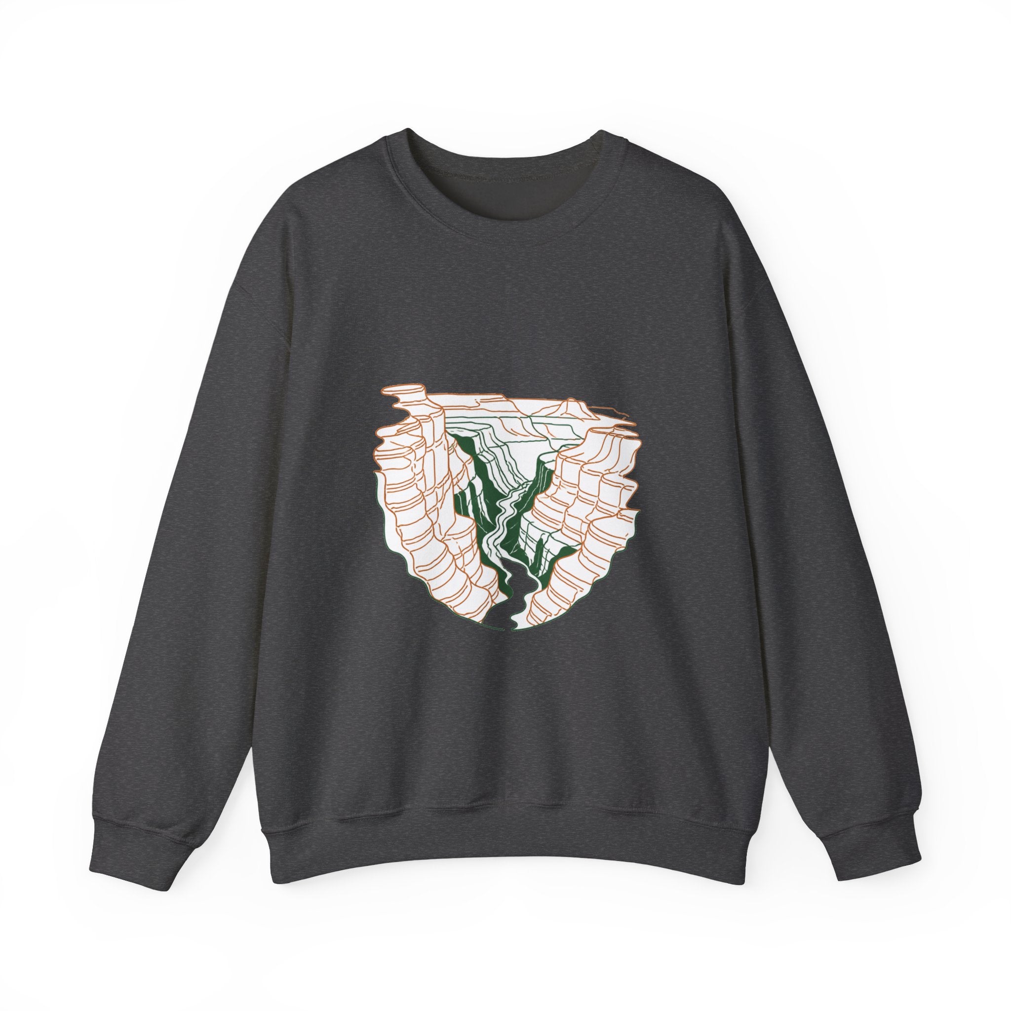 Matching Couple Sweatshirt - Lavender Fields & Canyon Matching Couple Premium Fleece Sweatshirt Minimalist Art His Hers Christmas Gift - Design B