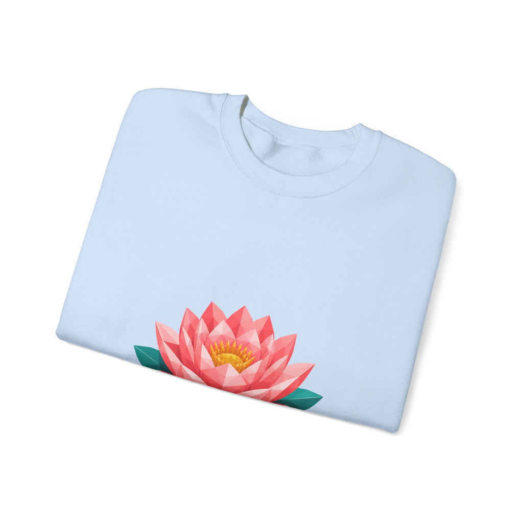 Matching Couple Sweatshirt - Open & Closed Lotus Matching Couple Premium Fleece Sweatshirt Geometric Art His Hers Love Gift - Design A