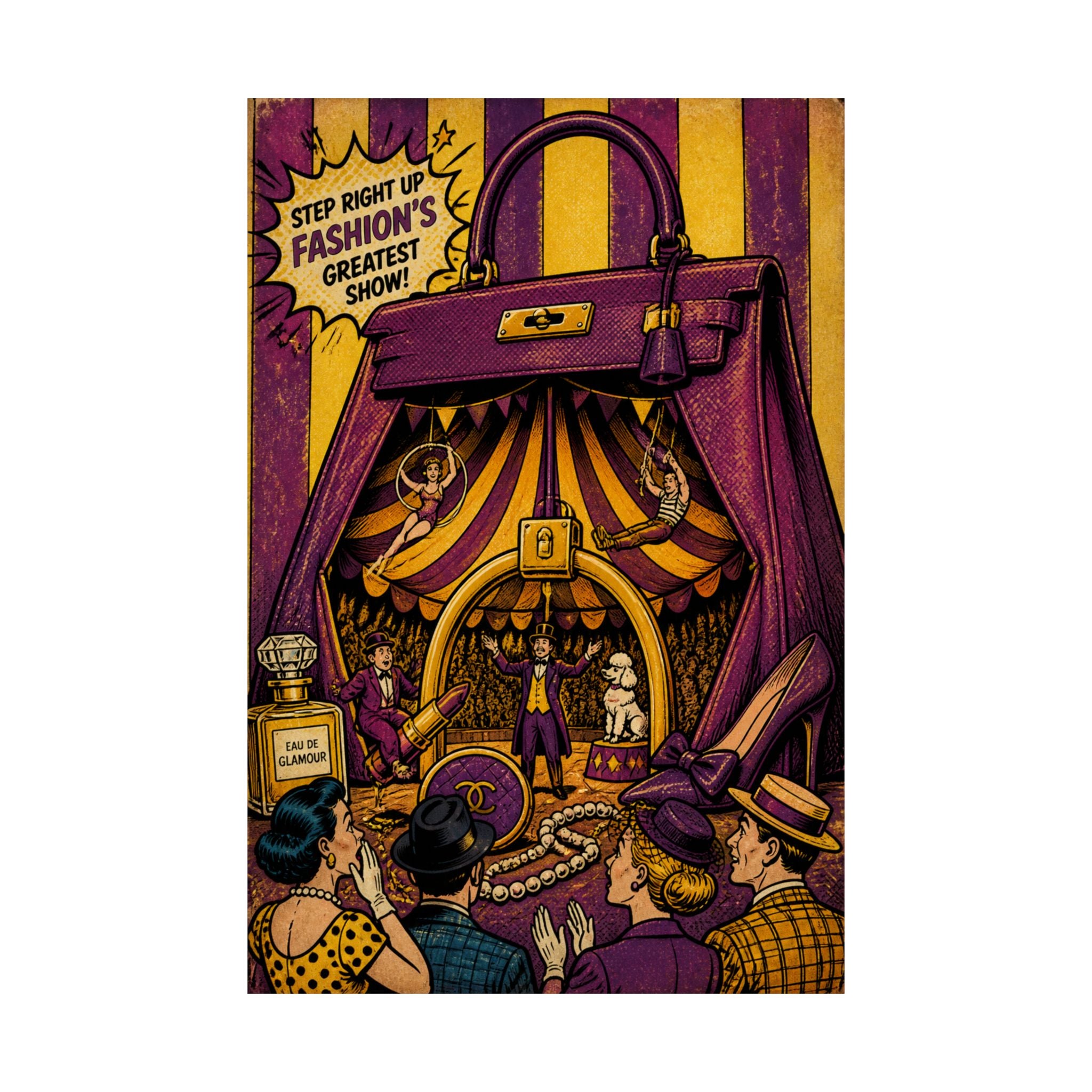 Handbag Big Top Wall Art Poster 24×36 Pop Art Restaurant Decor Maximalist Print