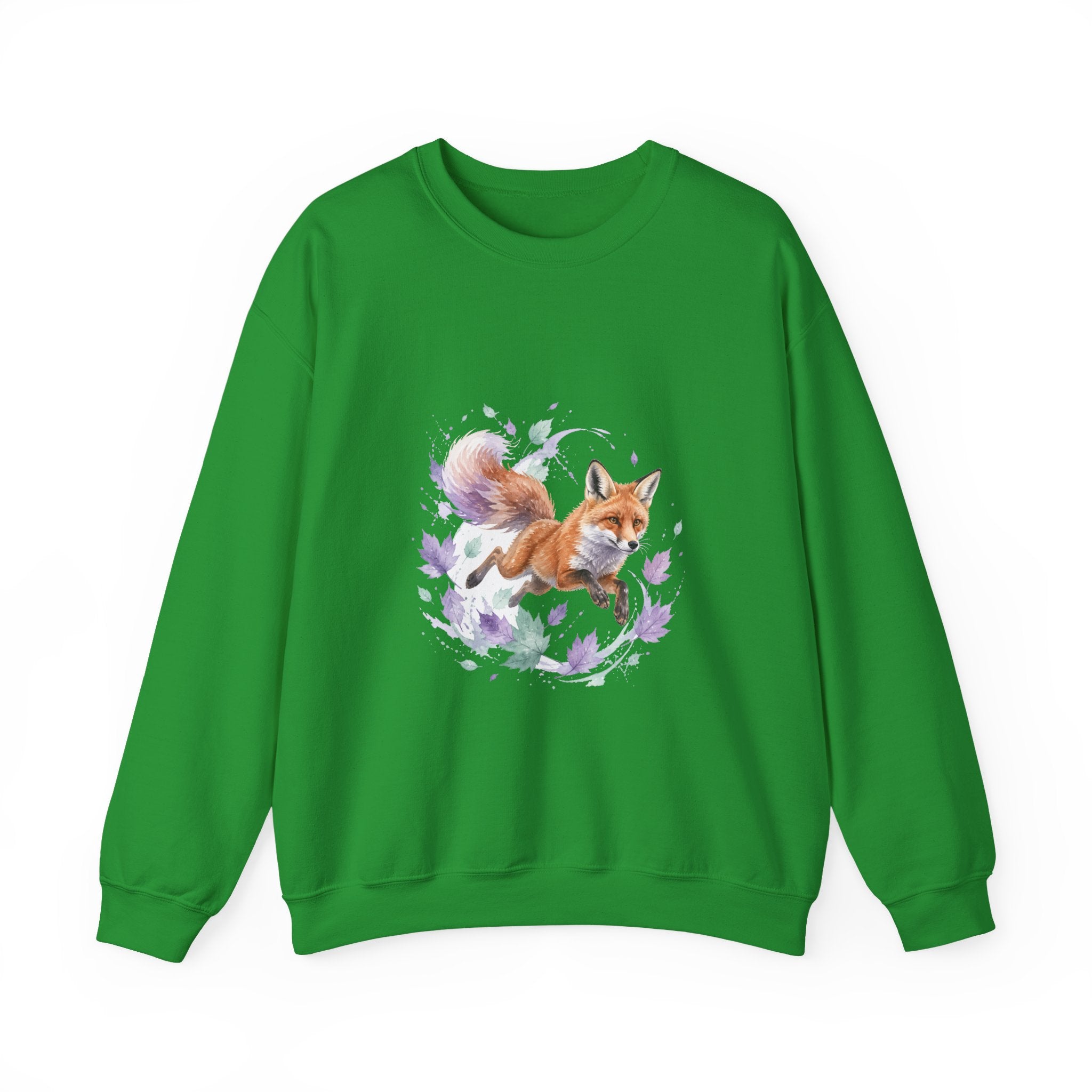 Matching Couple Sweatshirt - Fox & Rabbit Matching Couple Crewneck Sweatshirt Watercolor Art His Hers Engagement Gift - Design A