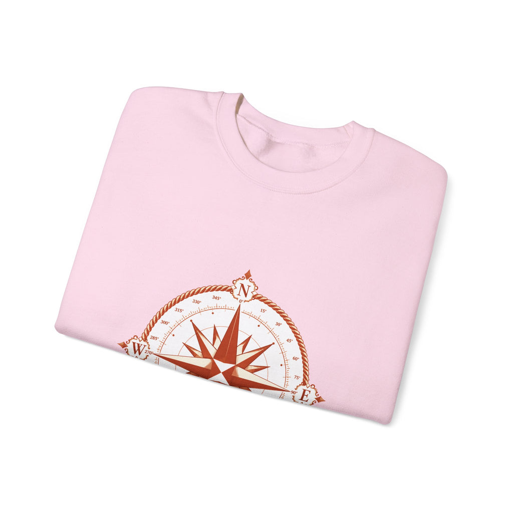 Matching Couple Sweatshirt - Compass North & South Matching Couple Comfort Colors Crew Geometric Art His Hers Love Gift - Design A