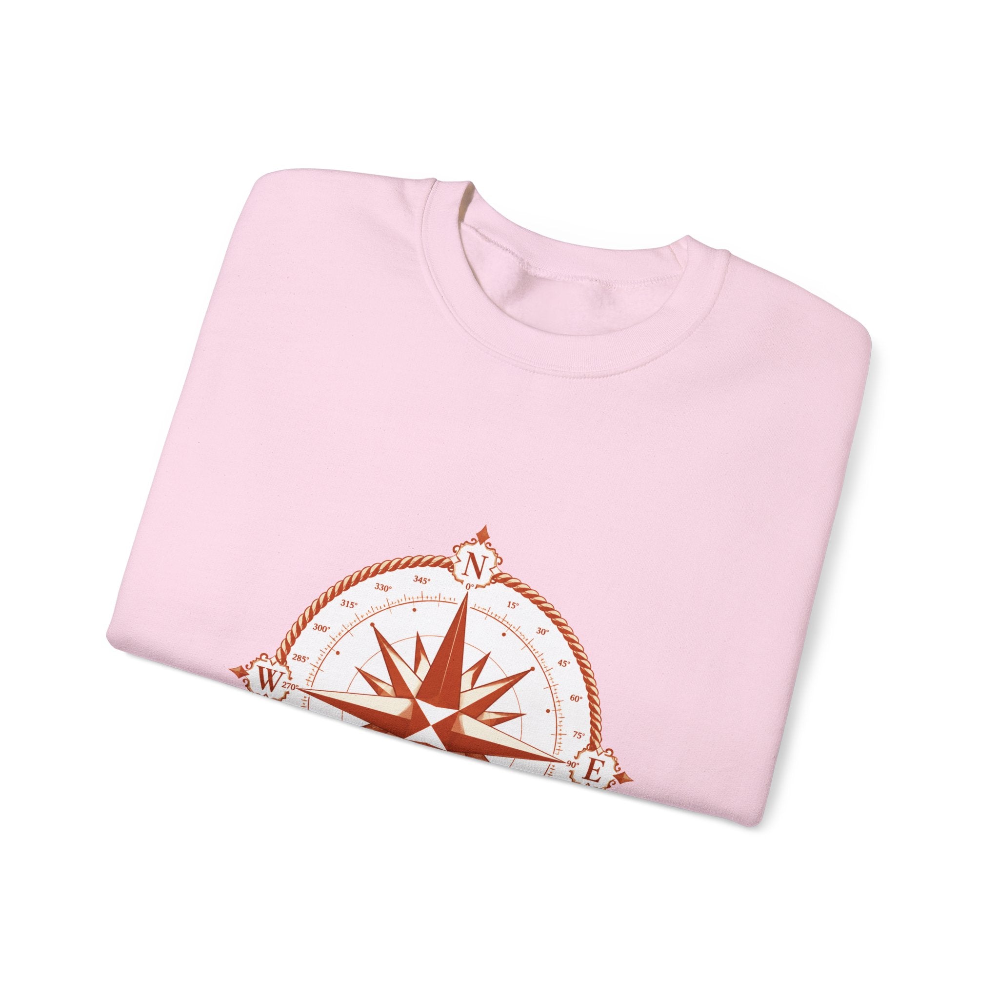 Matching Couple Sweatshirt - Compass North & South Matching Couple Comfort Colors Crew Geometric Art His Hers Love Gift - Design A