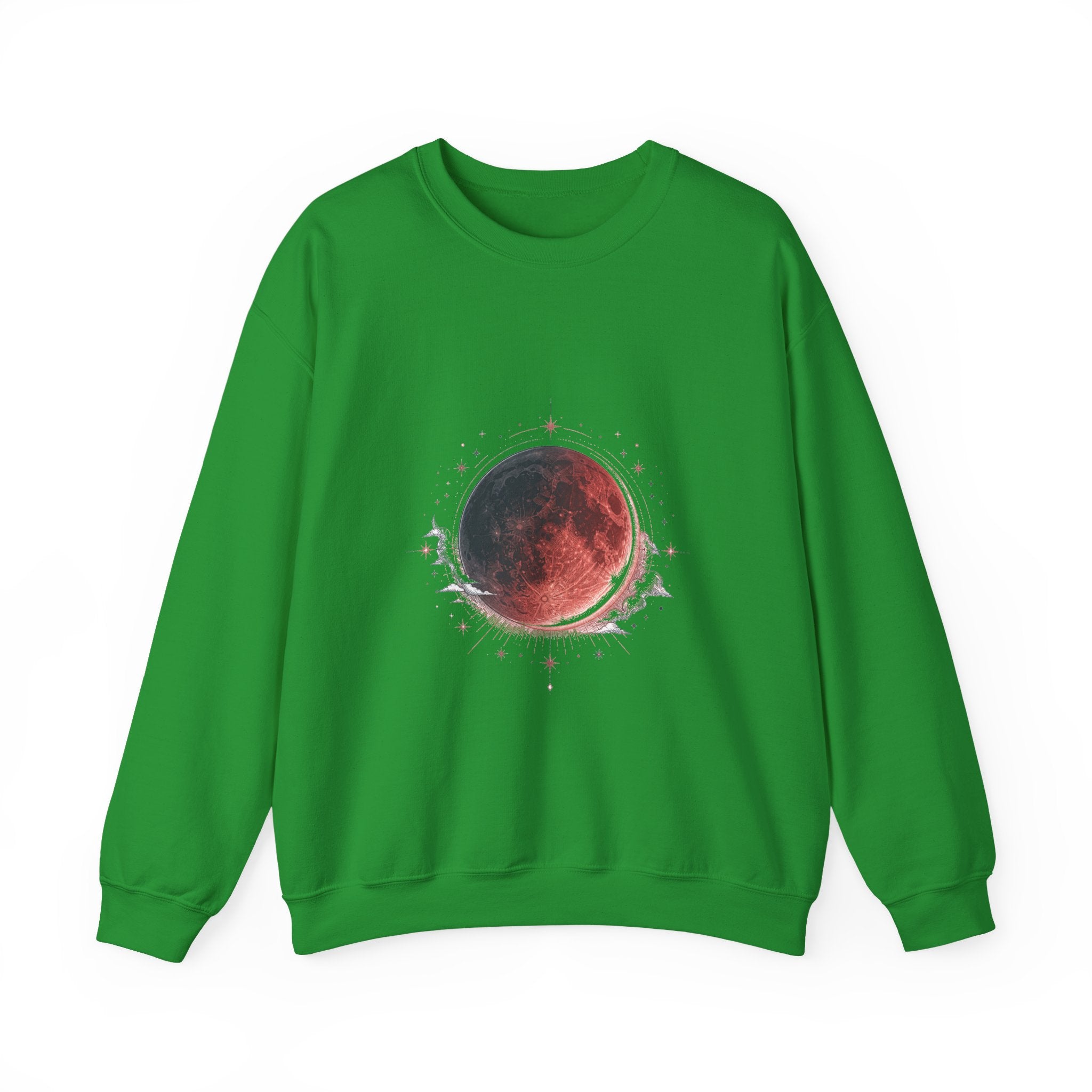 Matching Couple Sweatshirt - Solar & Lunar Eclipse Matching Couple Comfort Colors Crew Hand-Drawn Art His Hers Anniversary Gift - Design B