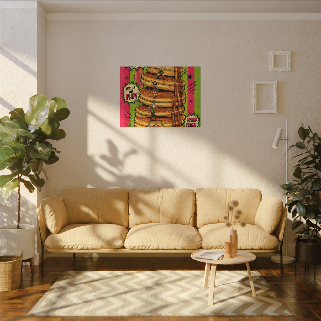 Pancake Stack Platform Wall Art Canvas 16×20 Pop Art Living Room Decor Maximalist Print