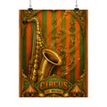 Saxophone Music Circus Wall Art Poster 24×36 Baroque Studio Decor Maximalist Print
