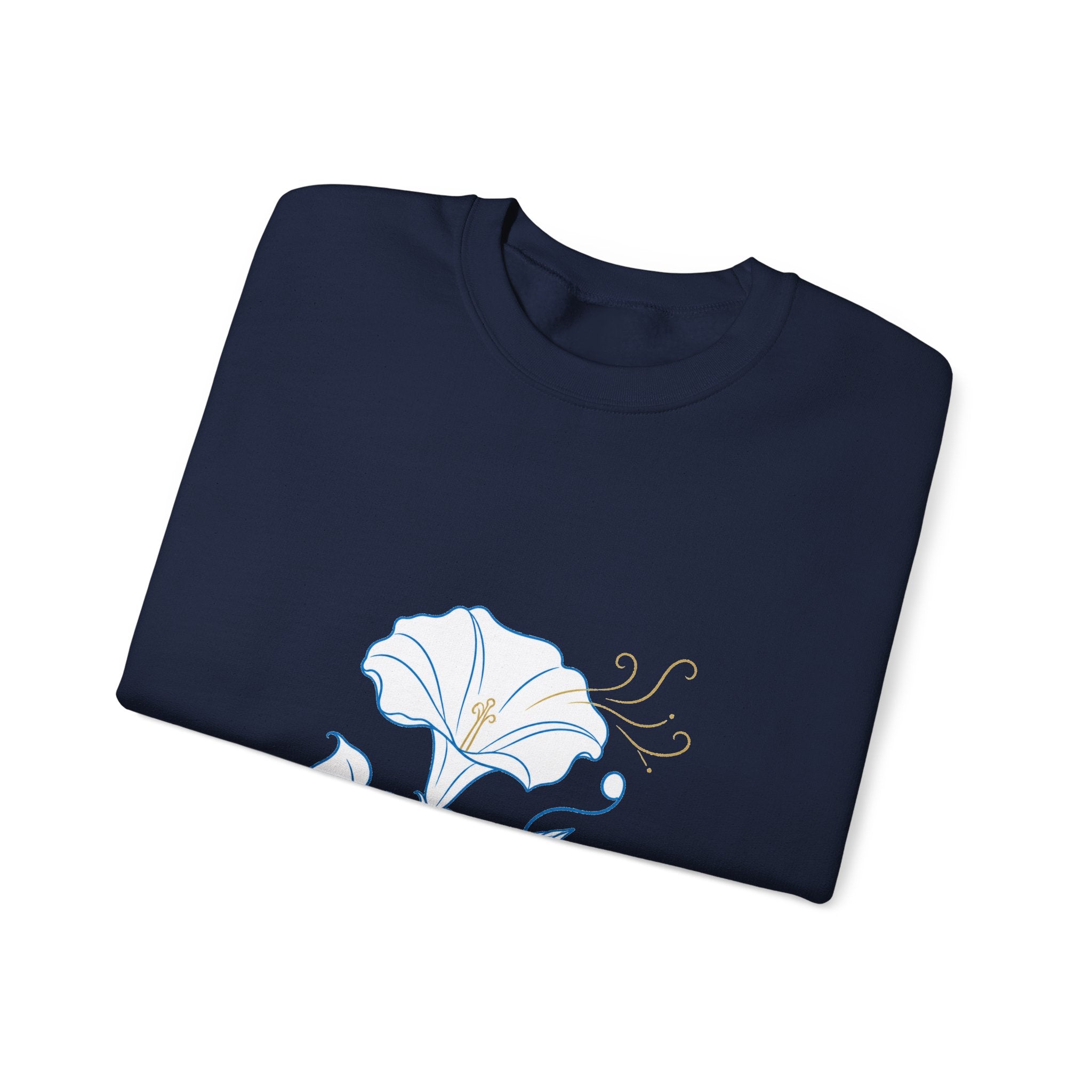 Matching Couple Sweatshirt - Sunflower & Moonflower Matching Couple Crewneck Sweatshirt Minimalist Art His Hers Valentine Gift - Design B