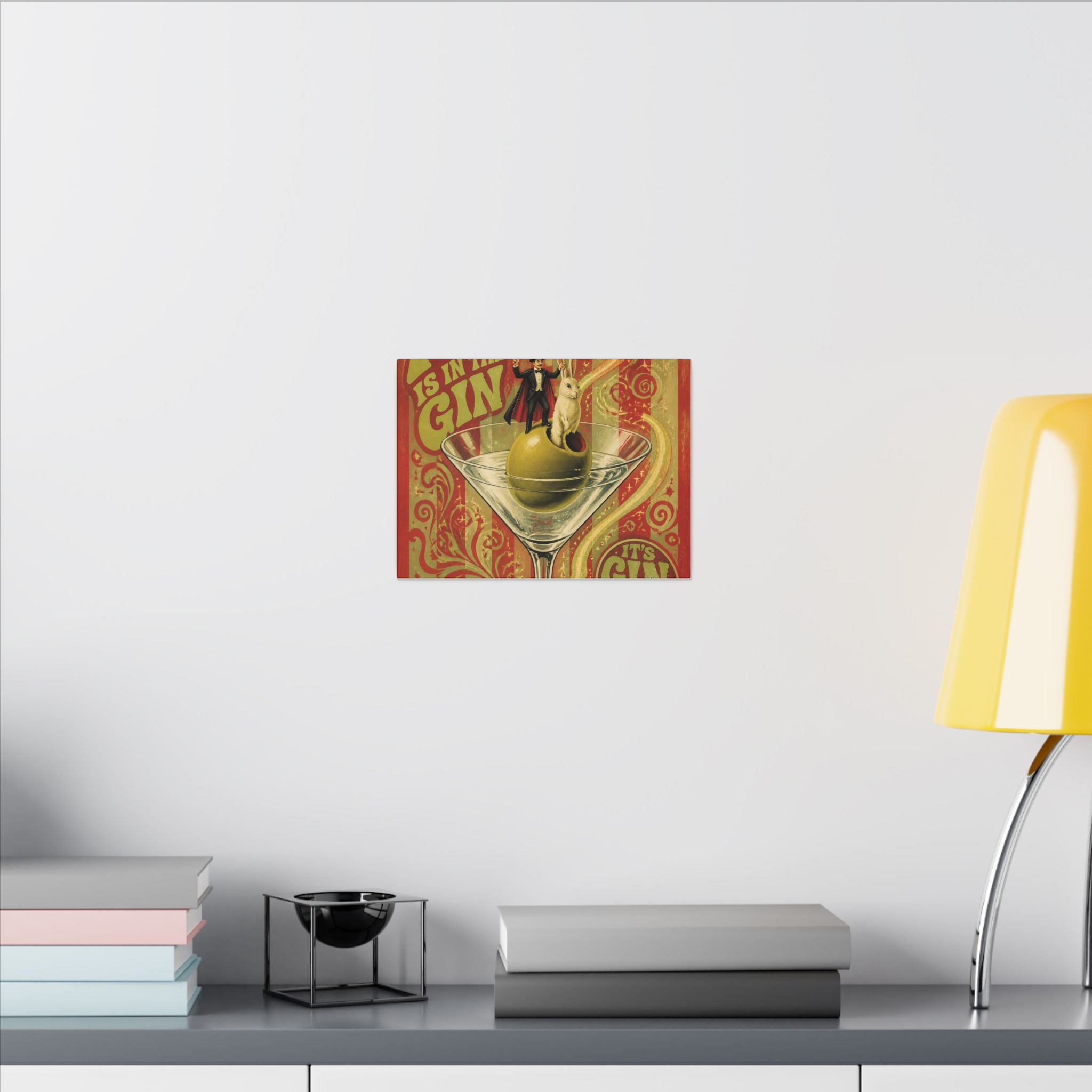 Martini Magician Wall Art Canvas 24×36 Psychedelic Dining Room Decor Maximalist Print