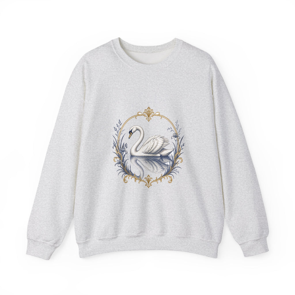 Matching Couple Sweatshirt - Raven & Swan Matching Couple Premium Fleece Sweatshirt Vintage Art His Hers Honeymoon Gift - Design B