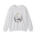 Matching Couple Sweatshirt - Raven & Swan Matching Couple Premium Fleece Sweatshirt Vintage Art His Hers Honeymoon Gift - Design B