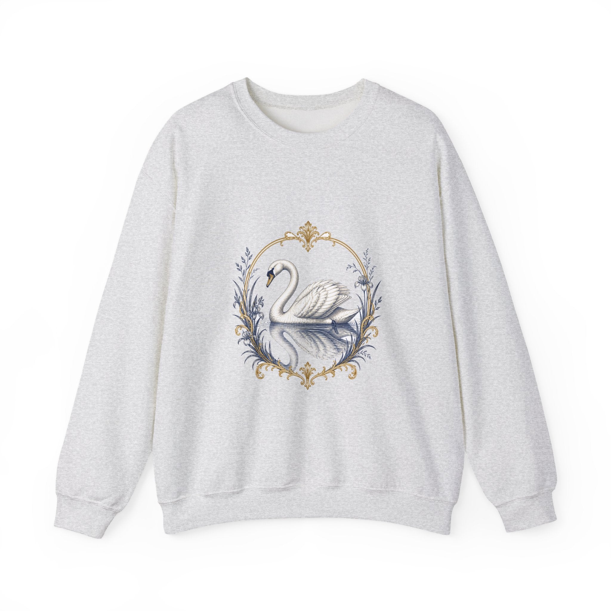 Matching Couple Sweatshirt - Raven & Swan Matching Couple Premium Fleece Sweatshirt Vintage Art His Hers Honeymoon Gift - Design B