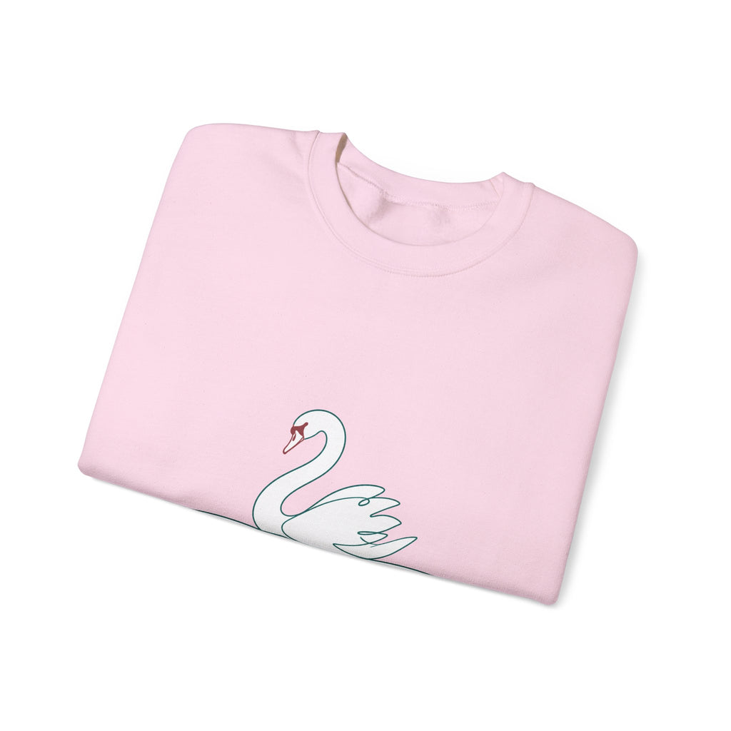 Matching Couple Sweatshirt - Raven & Swan Matching Couple Premium Fleece Sweatshirt Minimalist Art His Hers Christmas Gift - Design B