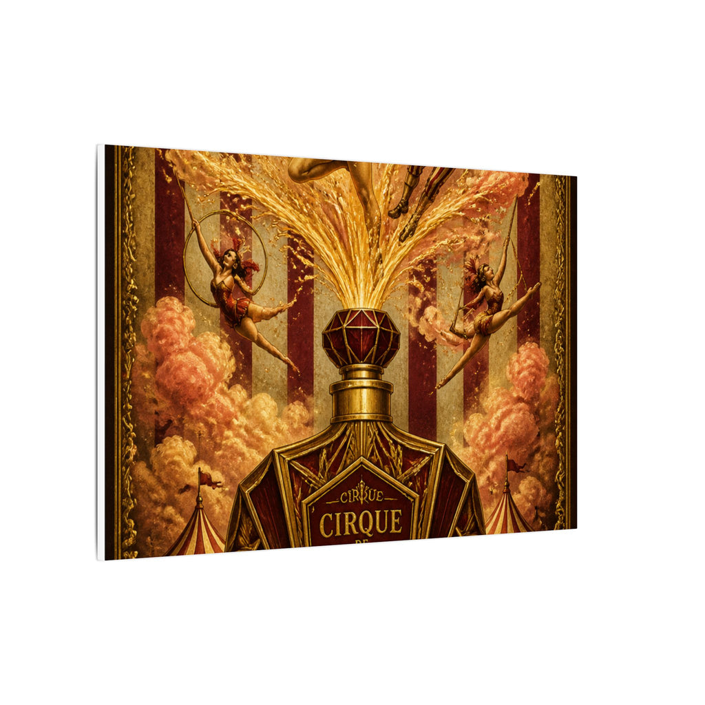 Perfume Bottle Fountain Wall Art Canvas 24×36 Baroque Studio Decor Maximalist Print