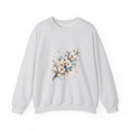 Matching Couple Sweatshirt - Cherry Blossom & Maple Leaf Matching Couple Crewneck Sweatshirt Watercolor Art His Hers Engagement Gift - Design A