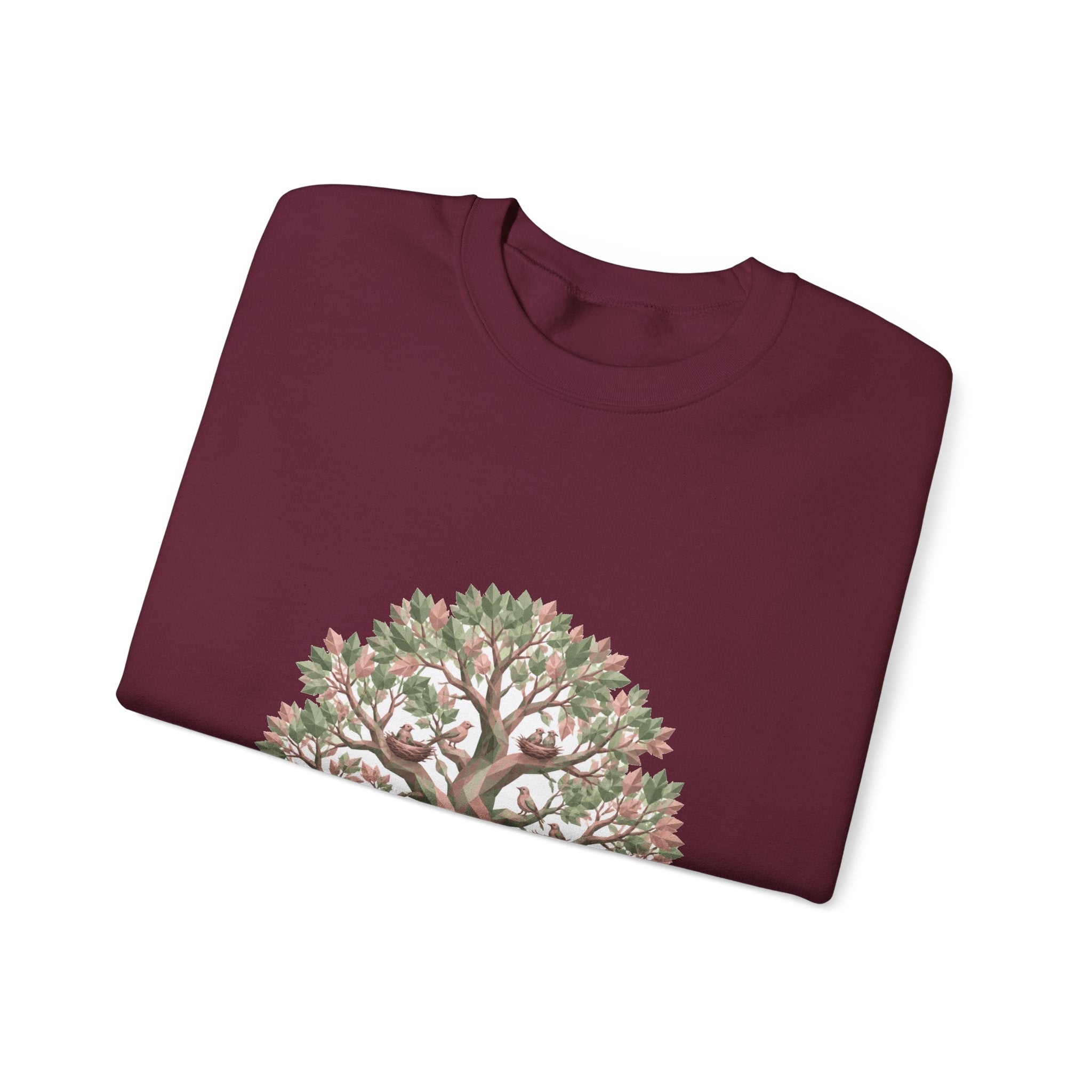 Matching Couple Sweatshirt - Ancient Oak & Deep Roots Matching Couple Crewneck Sweatshirt Geometric Art His Hers Couple Gift - Design A