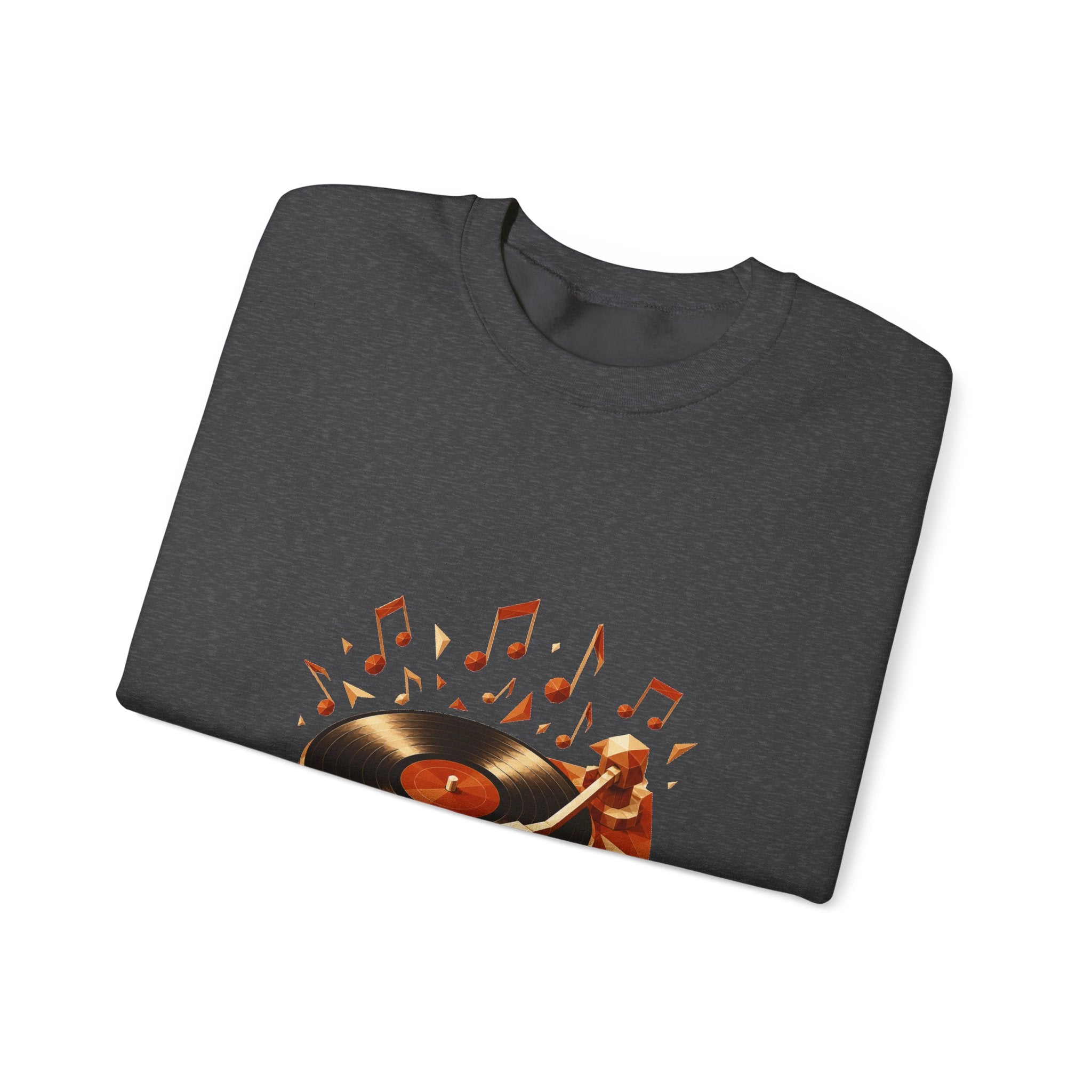 Matching Couple Sweatshirt - Vinyl & Cassette Matching Couple Premium Fleece Sweatshirt Geometric Art His Hers Love Gift - Design A