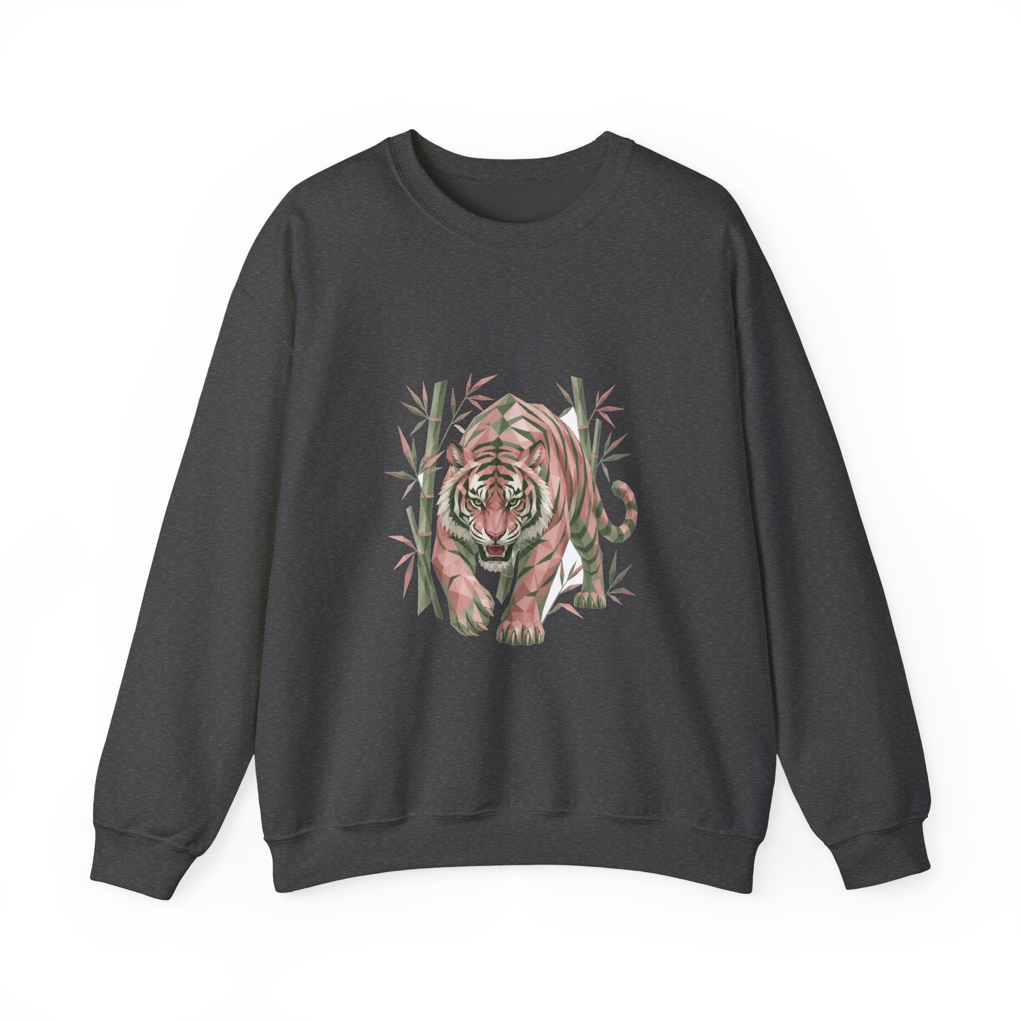 Matching Couple Sweatshirt - Tiger & Crane Matching Couple Comfort Colors Crew Geometric Art His Hers Love Gift - Design A