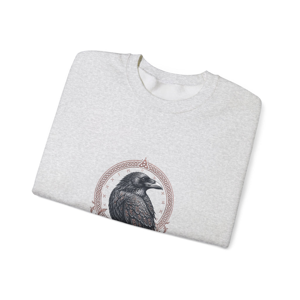 Matching Couple Sweatshirt - Huginn & Muninn Matching Couple Comfort Colors Crew Hand-Drawn Art His Hers Anniversary Gift - Design A