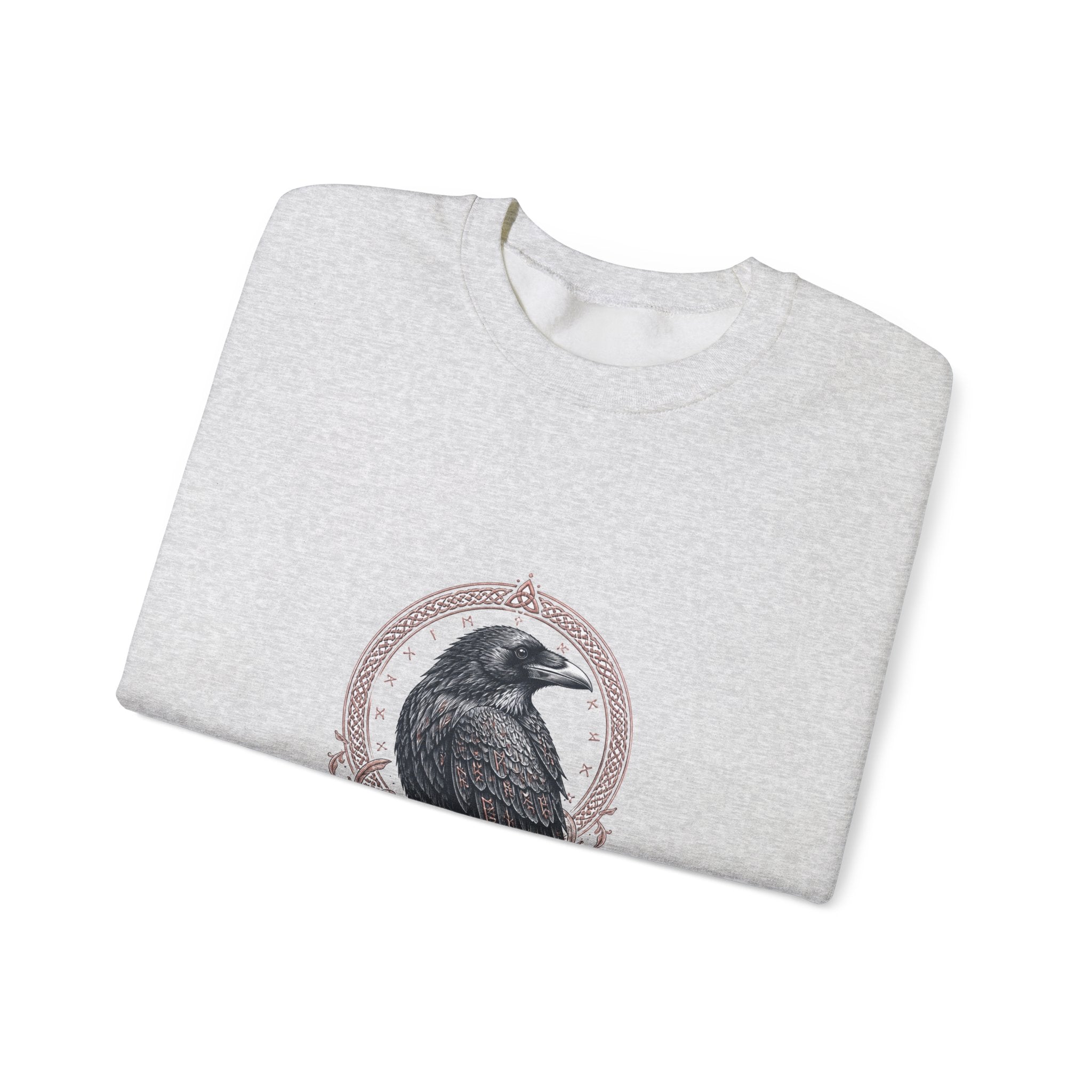 Matching Couple Sweatshirt - Huginn & Muninn Matching Couple Comfort Colors Crew Hand-Drawn Art His Hers Anniversary Gift - Design A