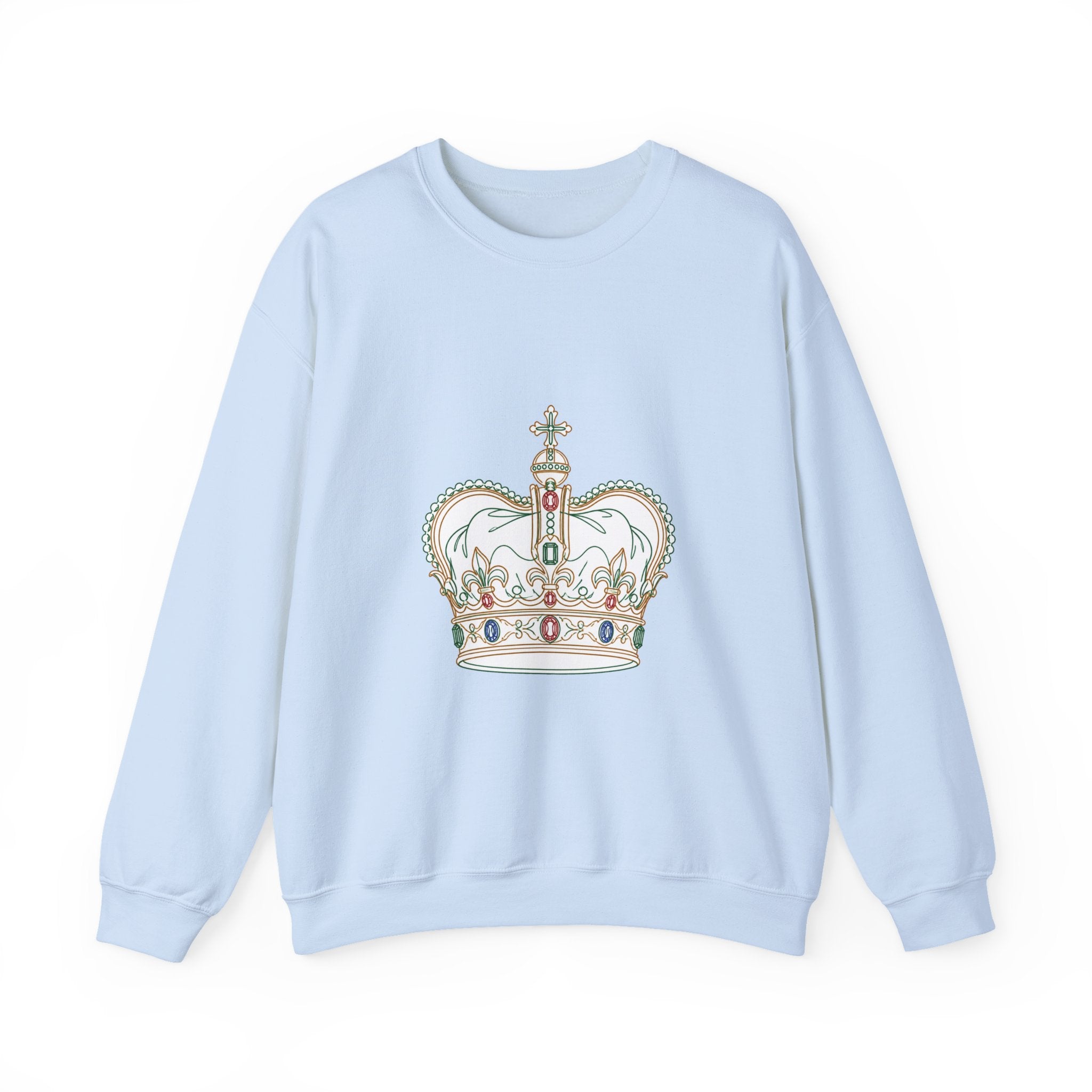 Matching Couple Sweatshirt - Crown & Shield Matching Couple Premium Fleece Sweatshirt Minimalist Art His Hers Christmas Gift - Design A